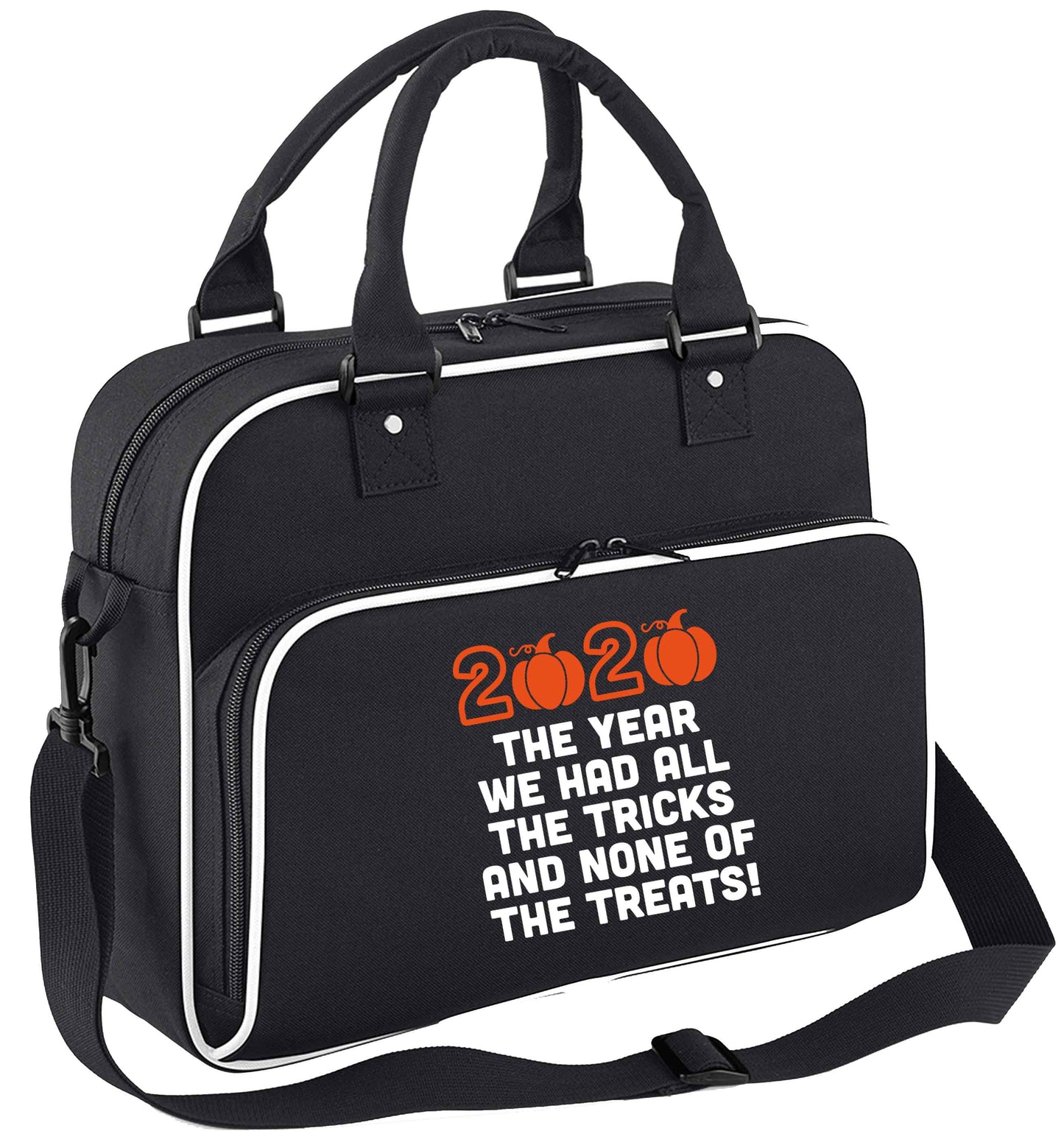 2020 The year we had all of the tricks and none of the treats children's dance bag black with white detail