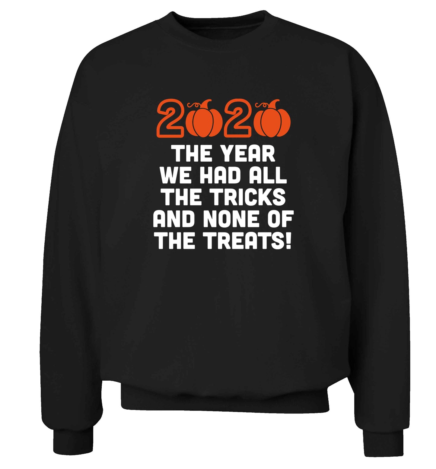 2020 The year we had all of the tricks and none of the treats adult's unisex black sweater 2XL