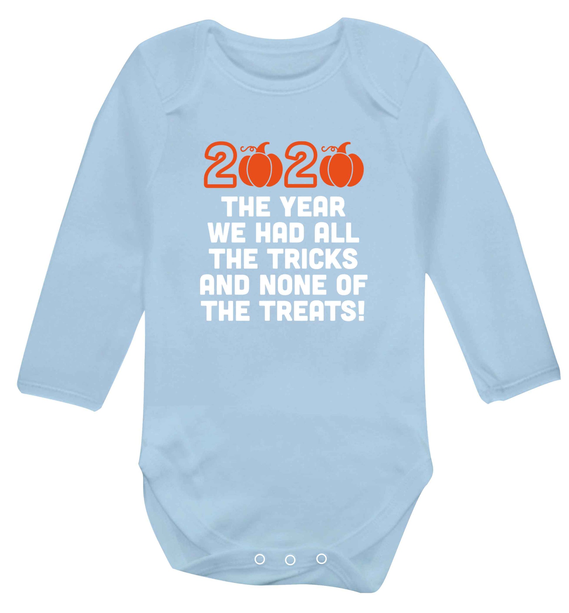 2020 The year we had all of the tricks and none of the treats baby vest long sleeved pale blue 6-12 months