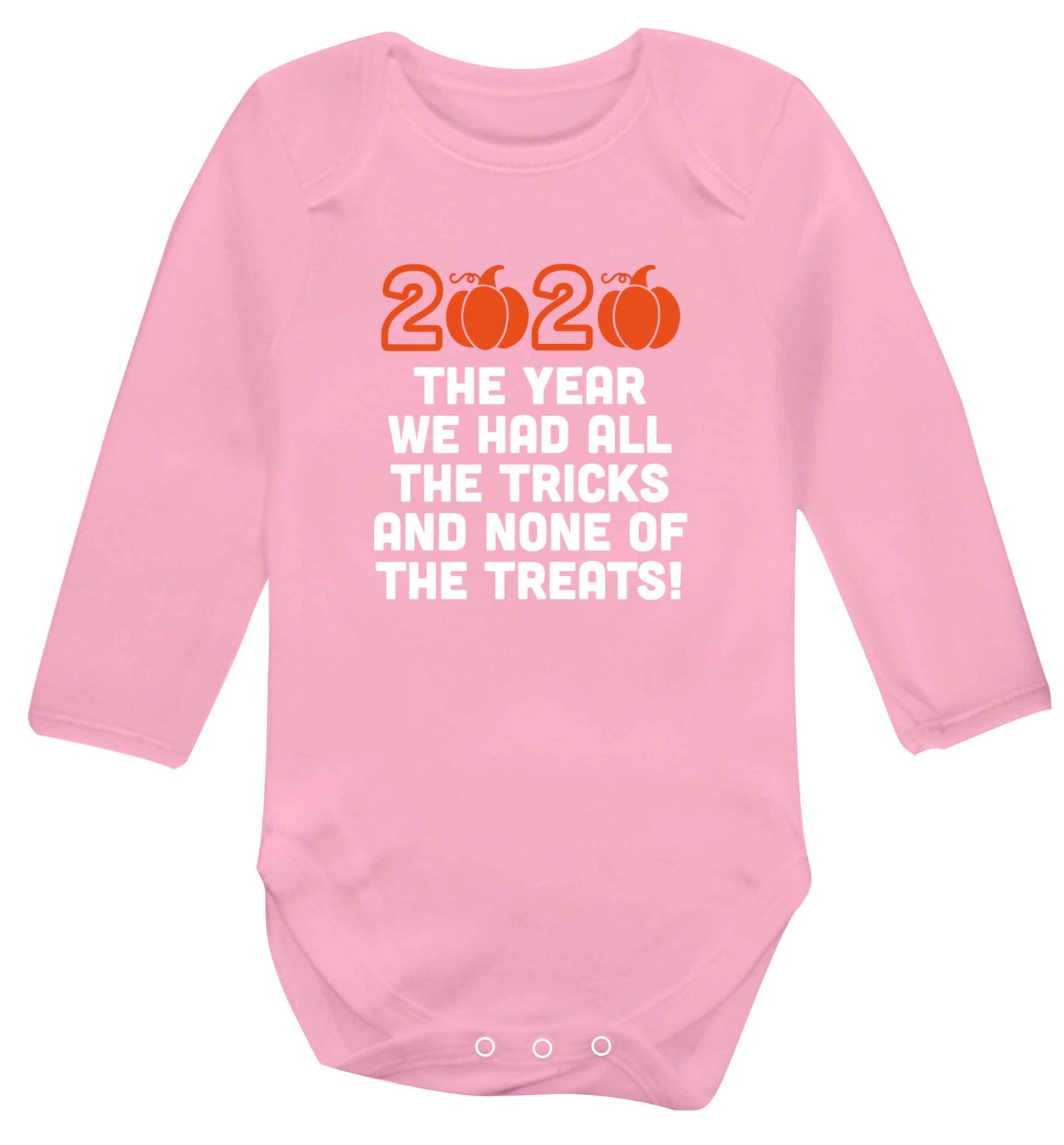 2020 The year we had all of the tricks and none of the treats baby vest long sleeved pale pink 6-12 months
