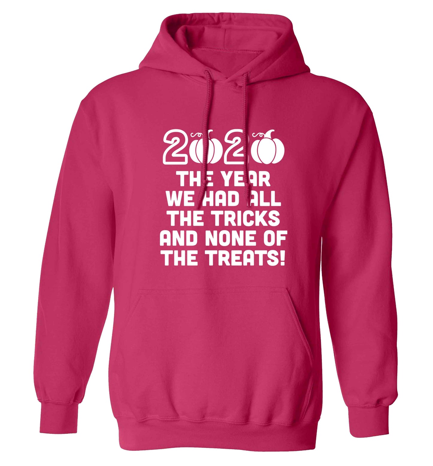 2020 The year we had all of the tricks and none of the treats adults unisex pink hoodie 2XL