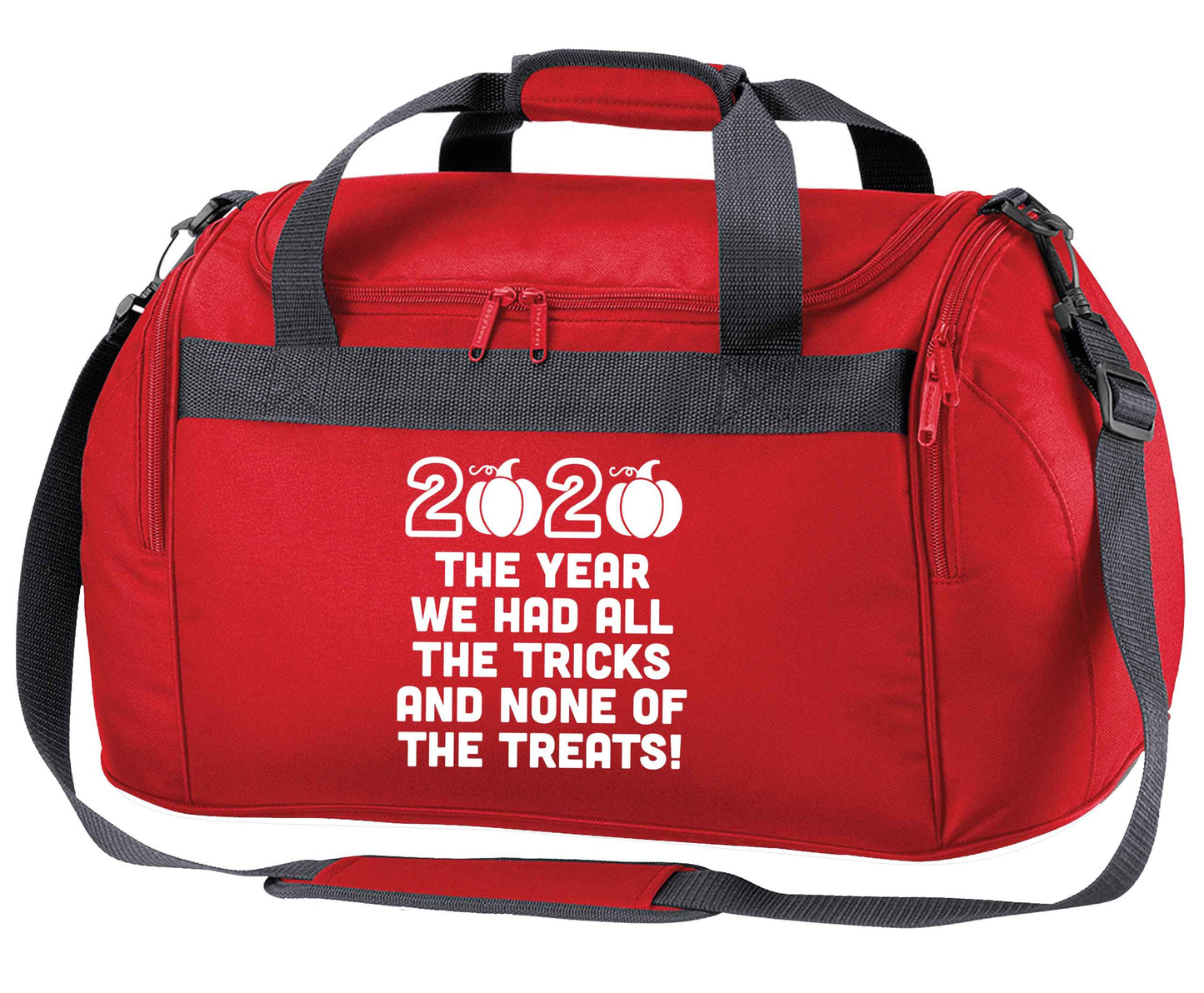 2020 The year we had all of the tricks and none of the treats red holdall / duffel bag