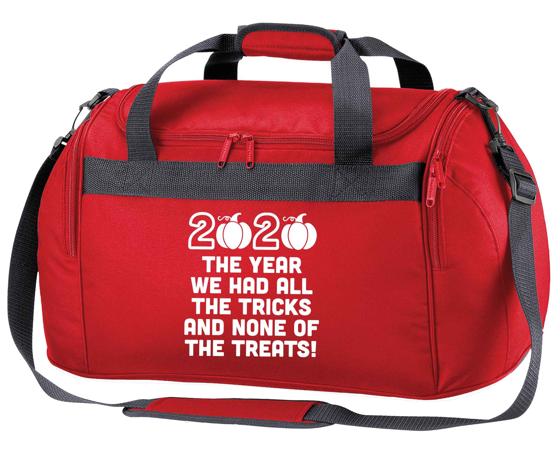 2020 The year we had all of the tricks and none of the treats red holdall / duffel bag