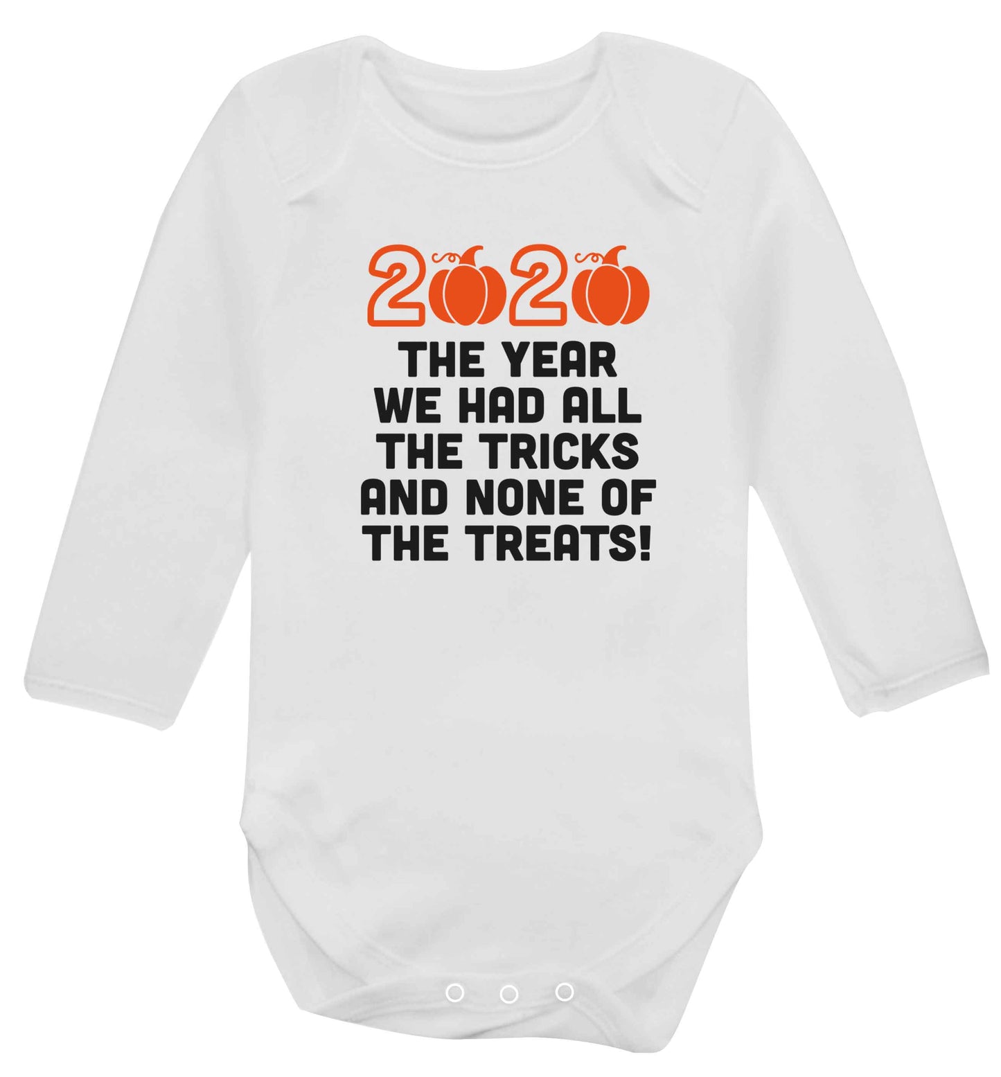 2020 The year we had all of the tricks and none of the treats baby vest long sleeved white 6-12 months