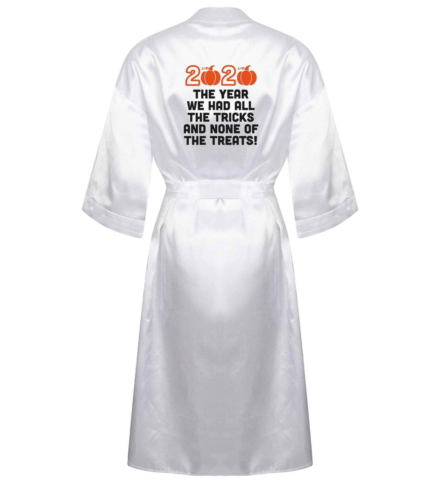 2020 The year we had all of the tricks and none of the treats XL/XXL white ladies dressing gown size 16/18