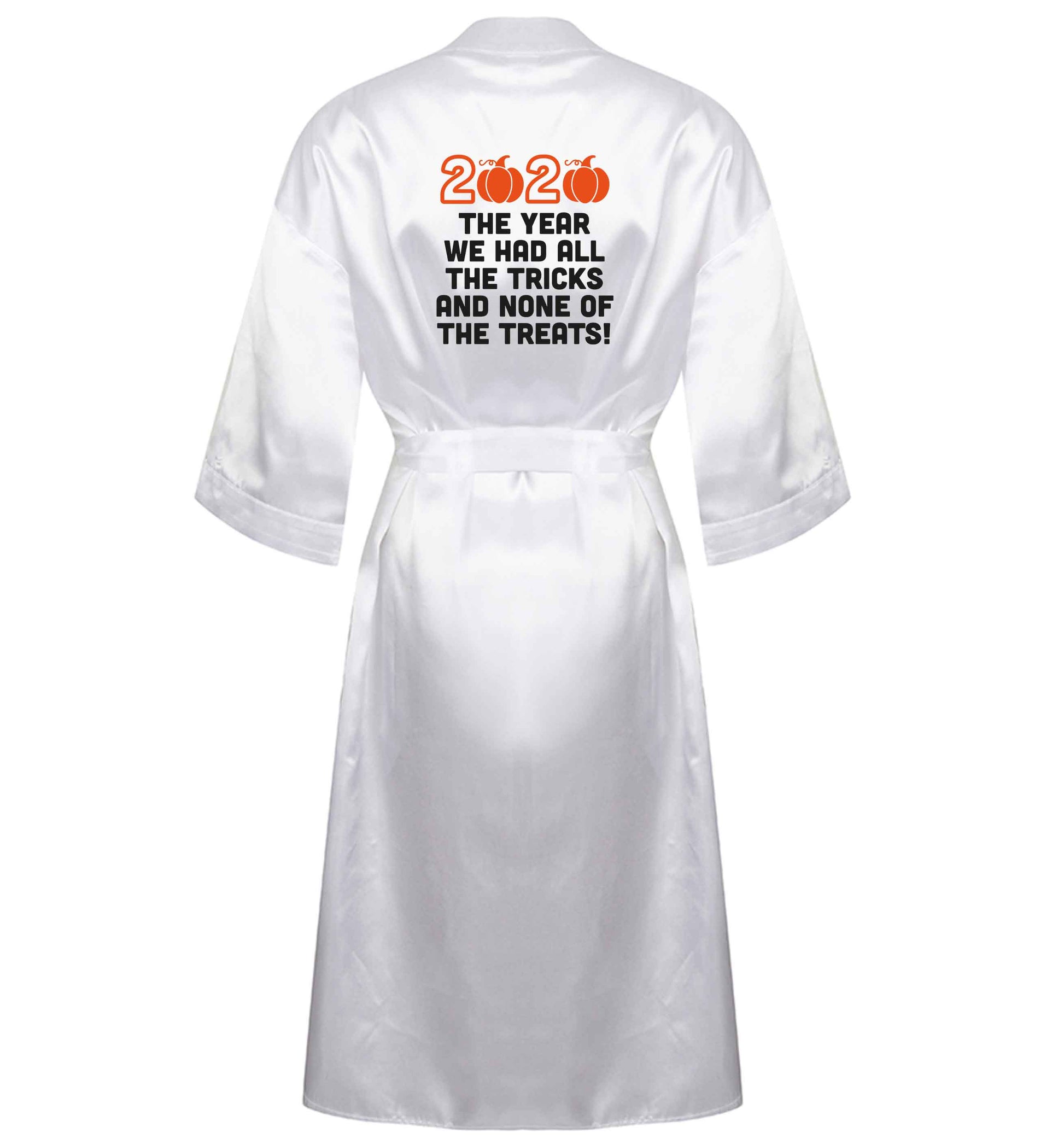 2020 The year we had all of the tricks and none of the treats XL/XXL white ladies dressing gown size 16/18