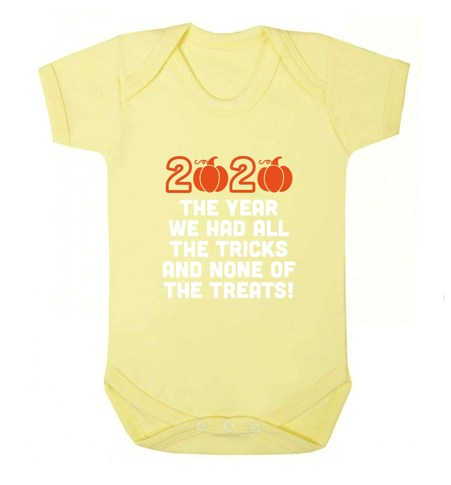 2020 The year we had all of the tricks and none of the treats baby vest pale yellow 18-24 months