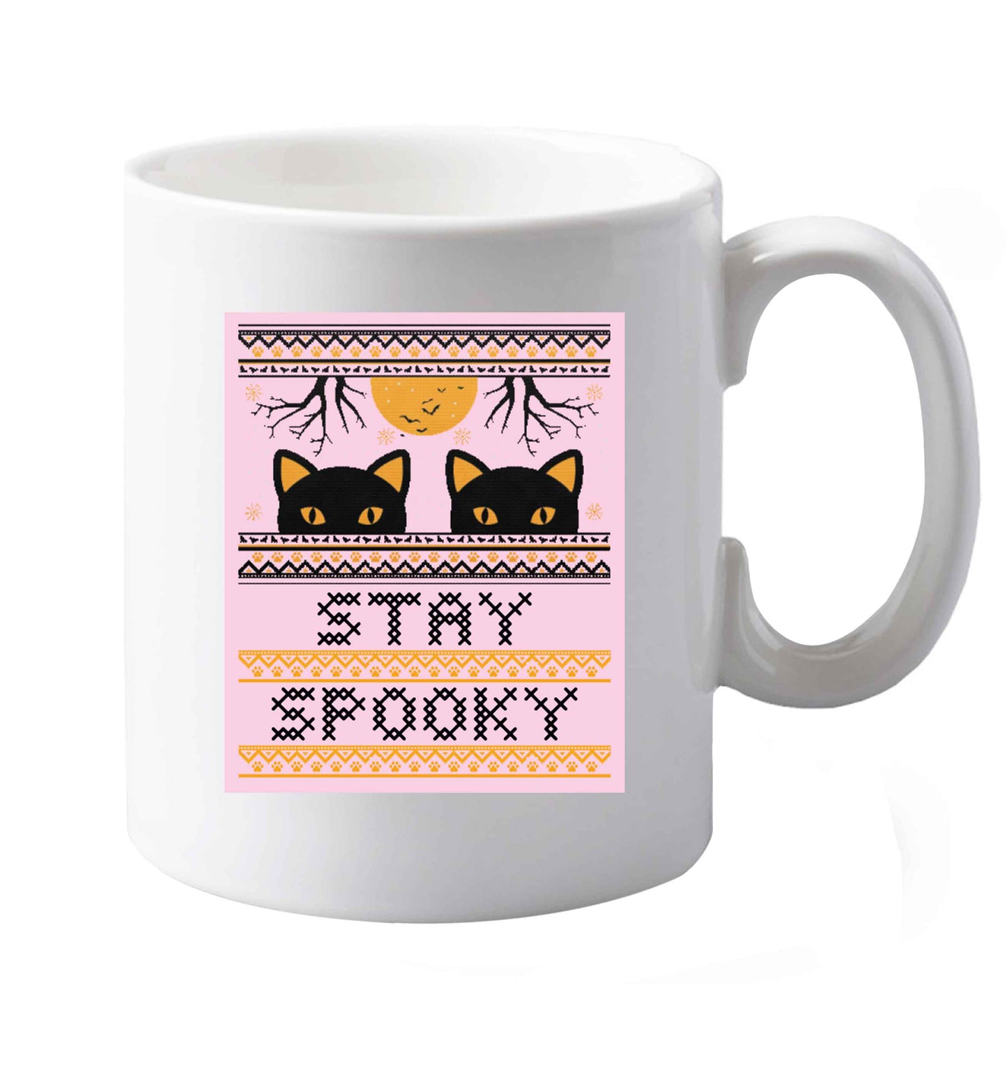 10 oz Stay spooky ceramic mug both sides