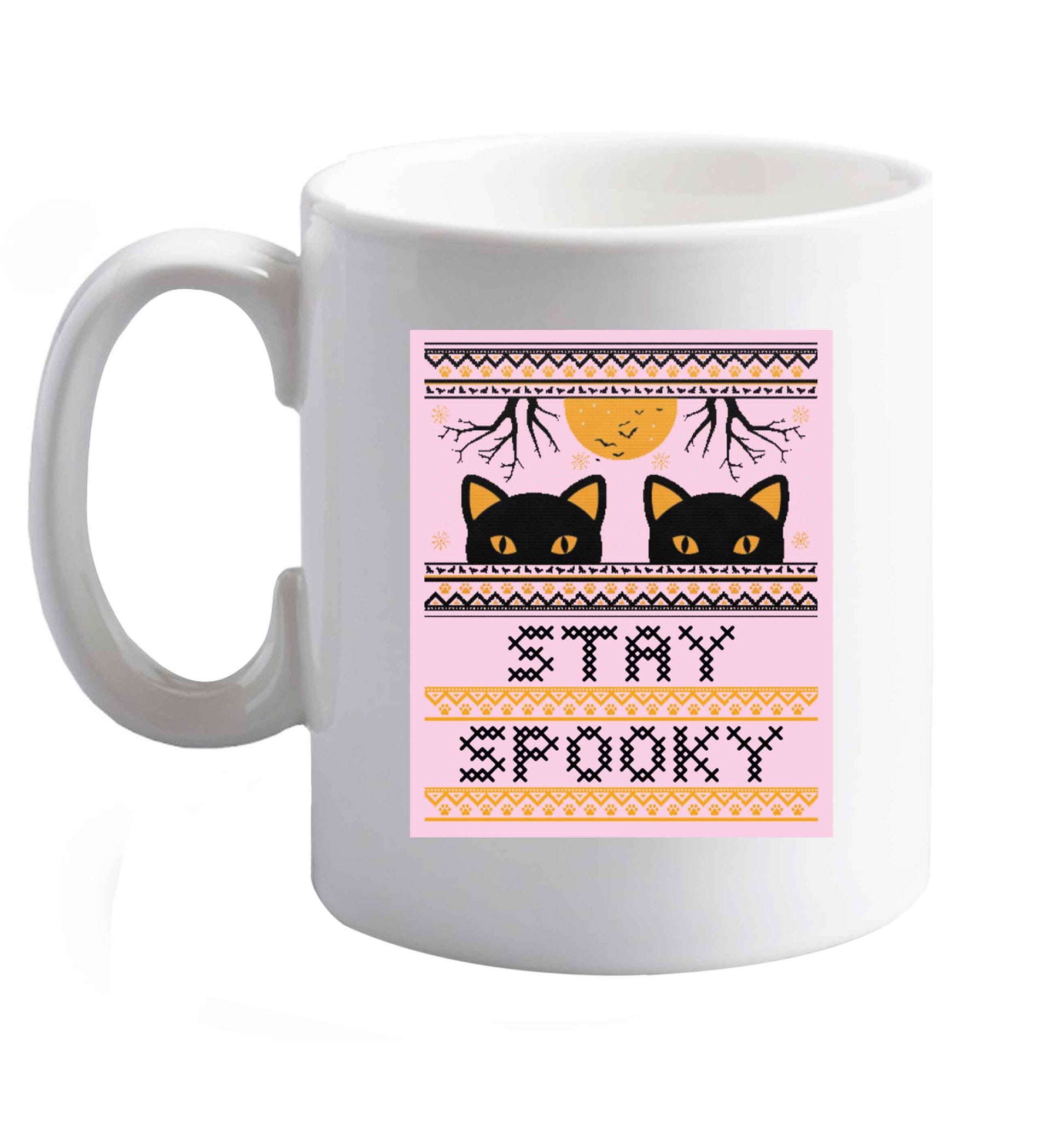 10 oz Stay spooky ceramic mug right handed