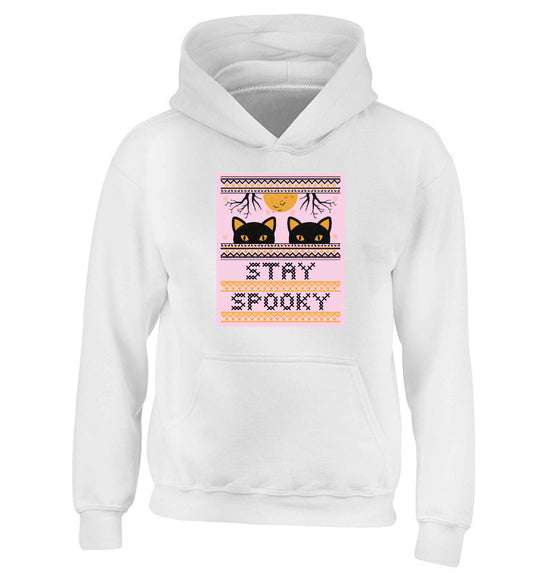Stay spooky children's white hoodie 12-13 Years
