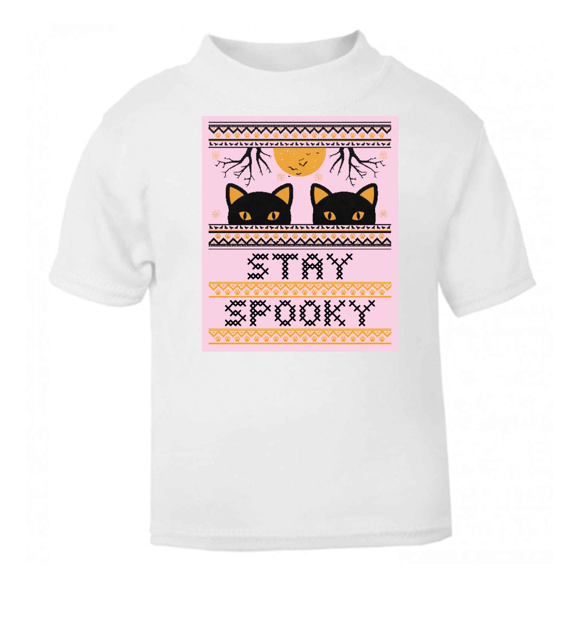 Stay spooky white baby toddler Tshirt 2 Years