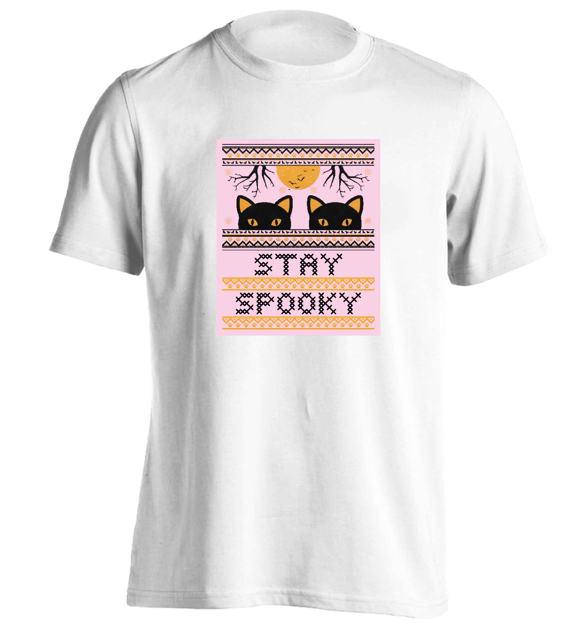 Stay spooky adults unisex white Tshirt 2XL