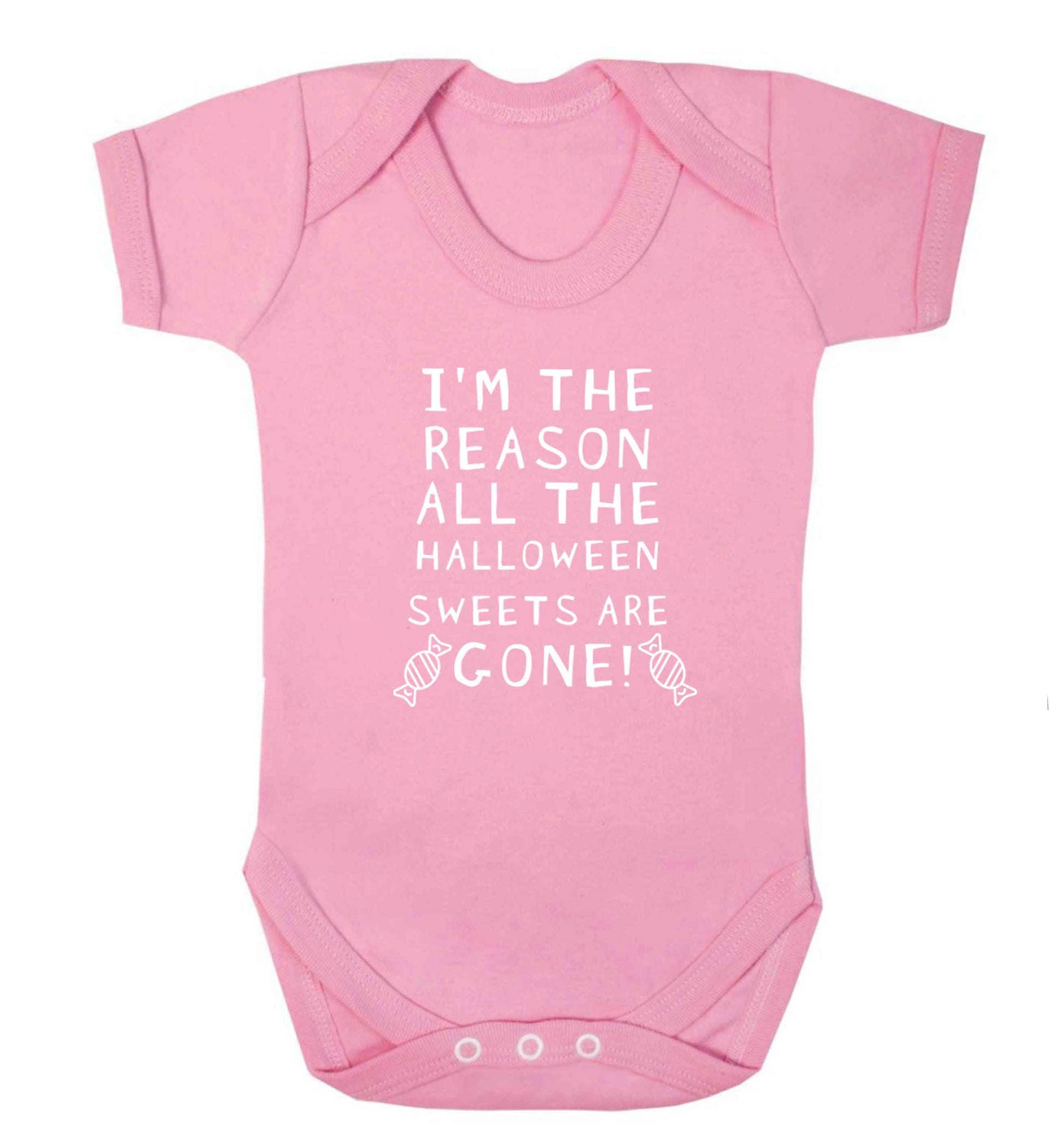 I'm the reason all of the halloween sweets are gone baby vest pale pink 18-24 months