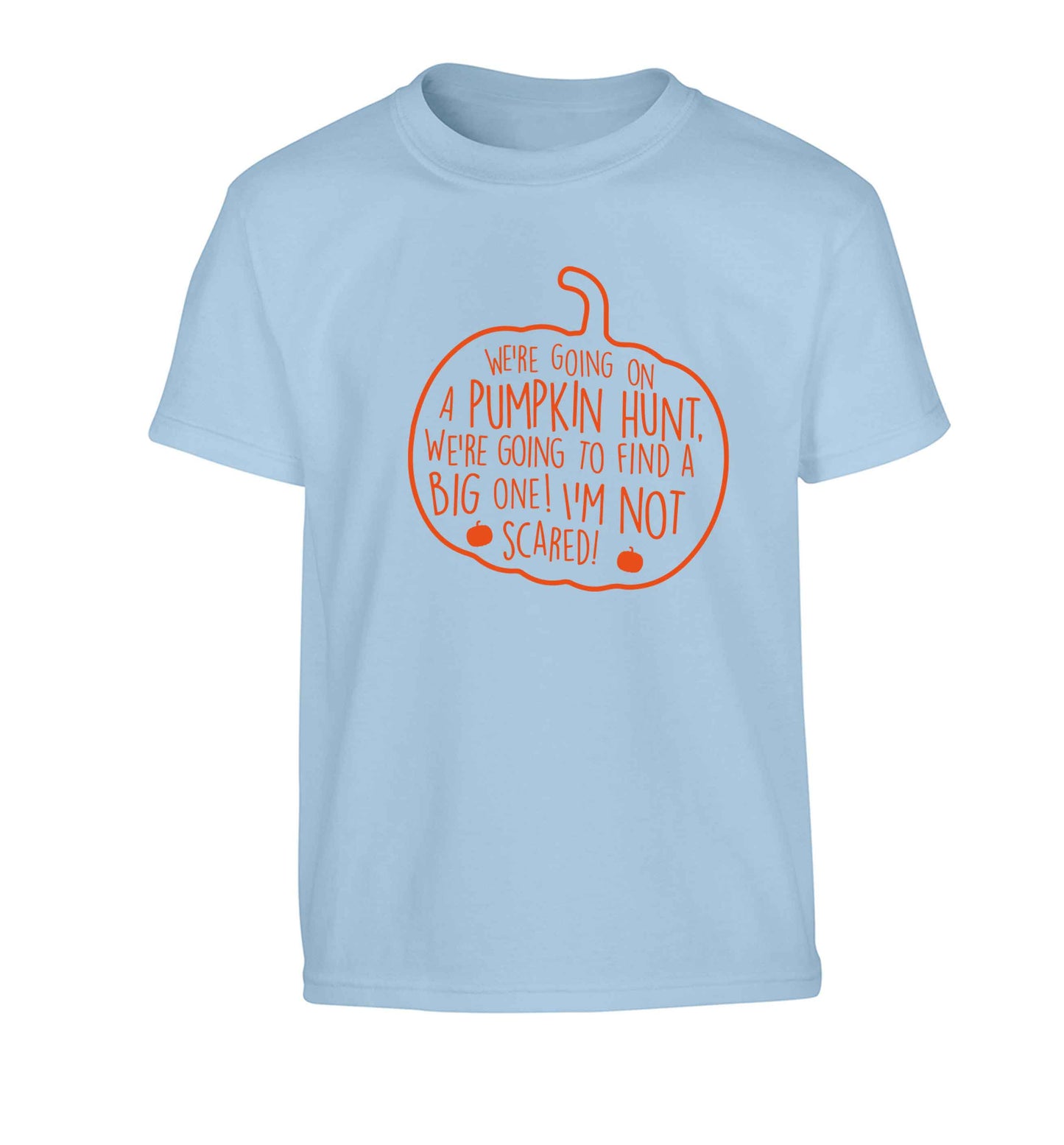 We're going on a pumpkin hunt Children's light blue Tshirt 12-13 Years