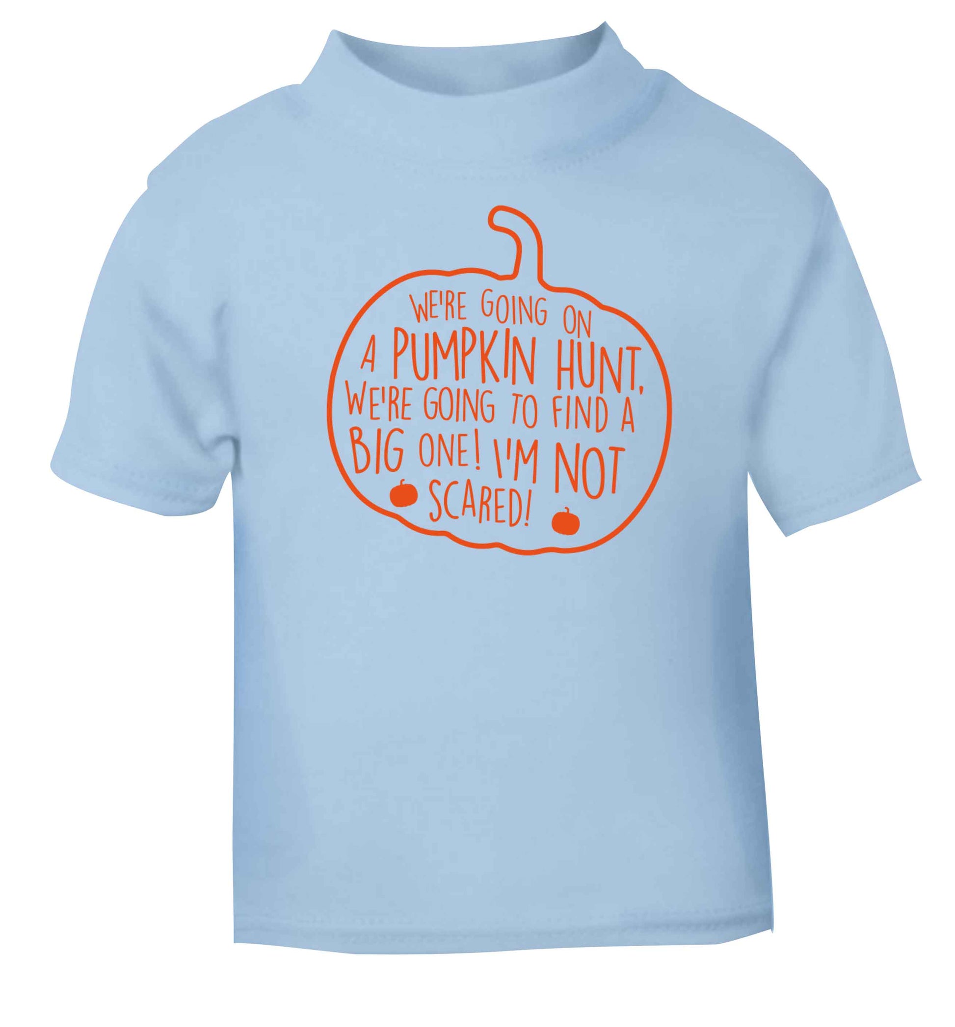 We're going on a pumpkin hunt light blue baby toddler Tshirt 2 Years