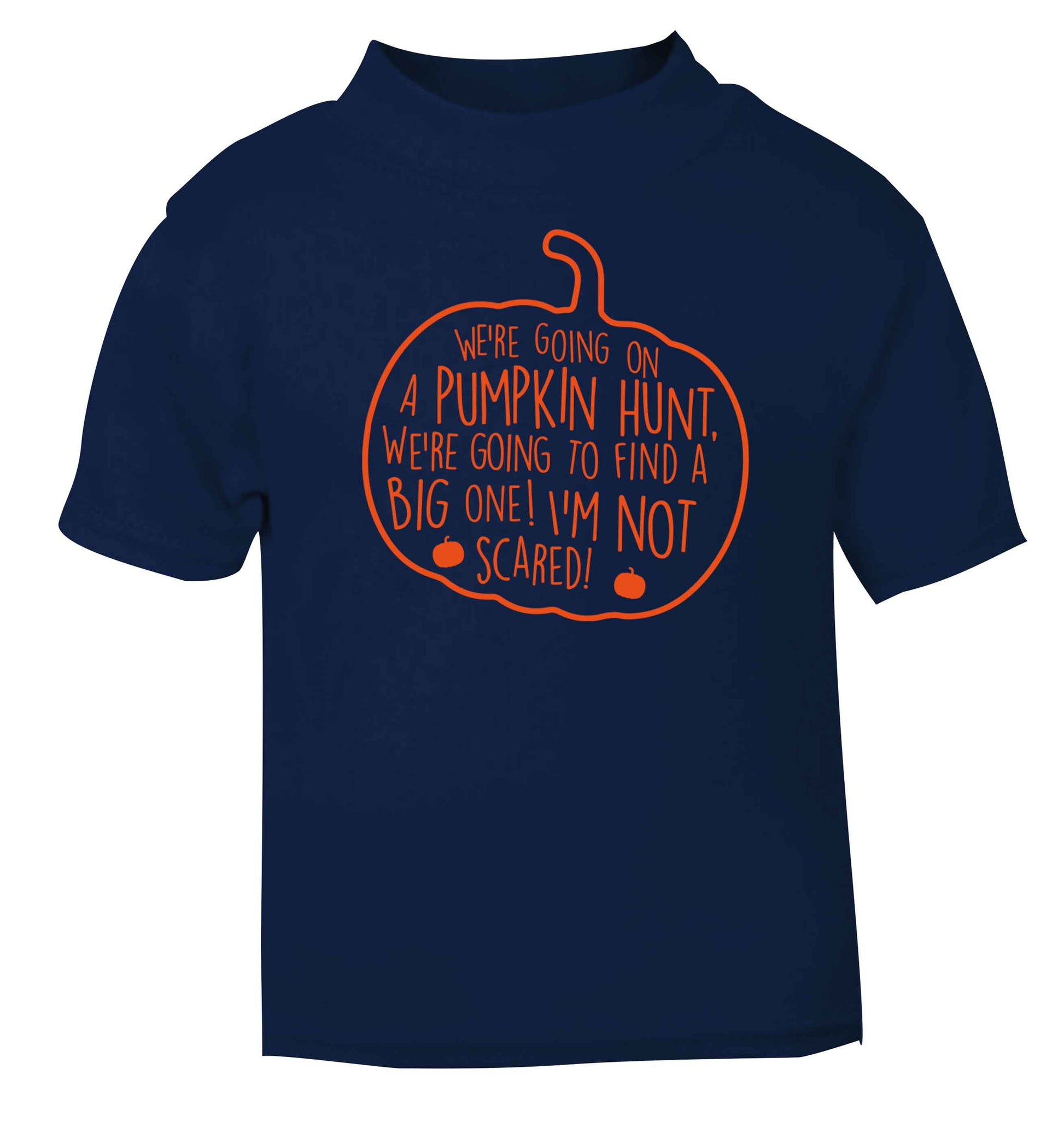 We're going on a pumpkin hunt navy baby toddler Tshirt 2 Years
