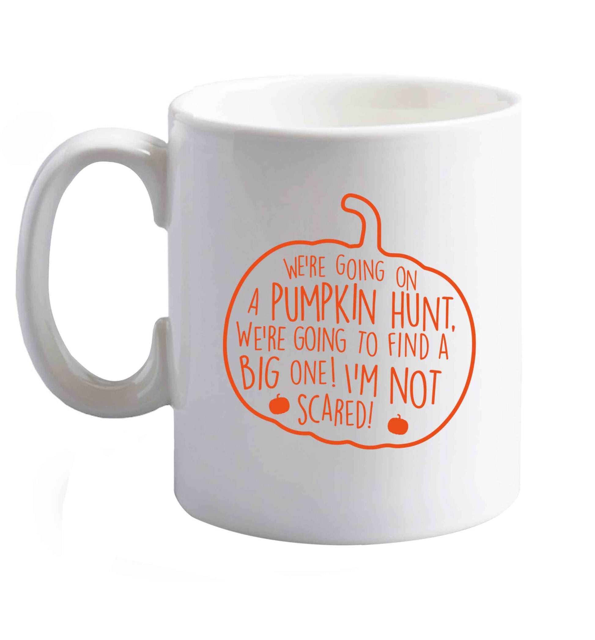 10 oz We're going on a pumpkin hunt ceramic mug right handed