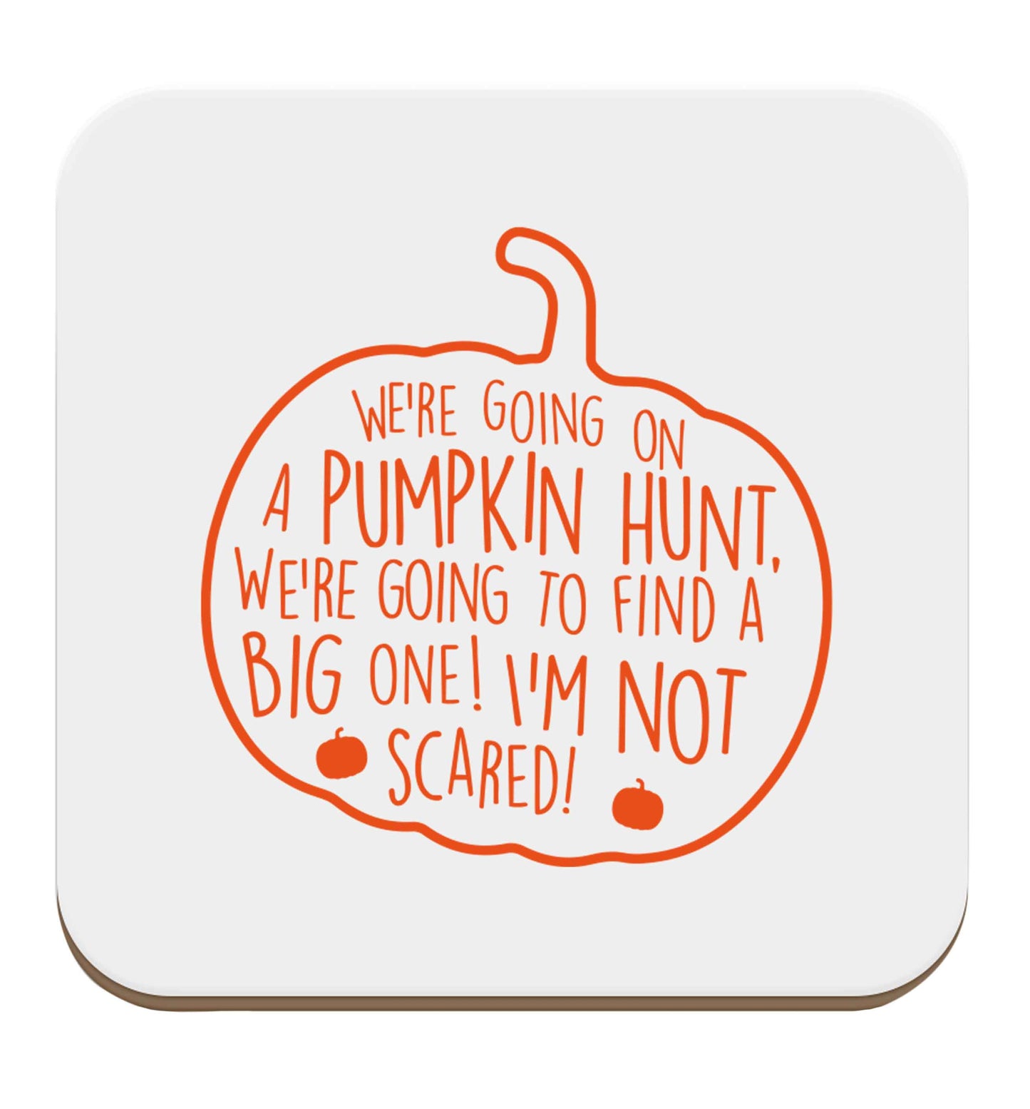 We're going on a pumpkin hunt set of four coasters