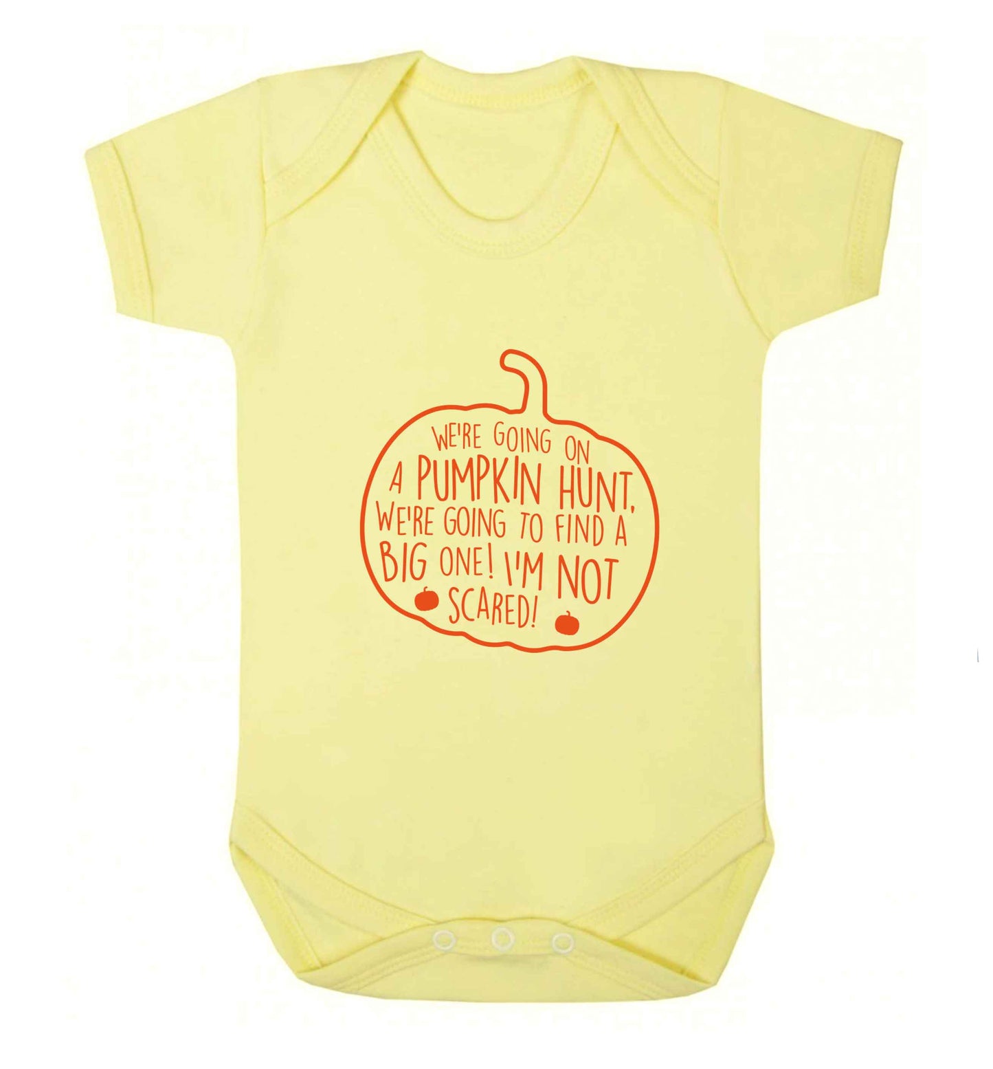 We're going on a pumpkin hunt baby vest pale yellow 18-24 months