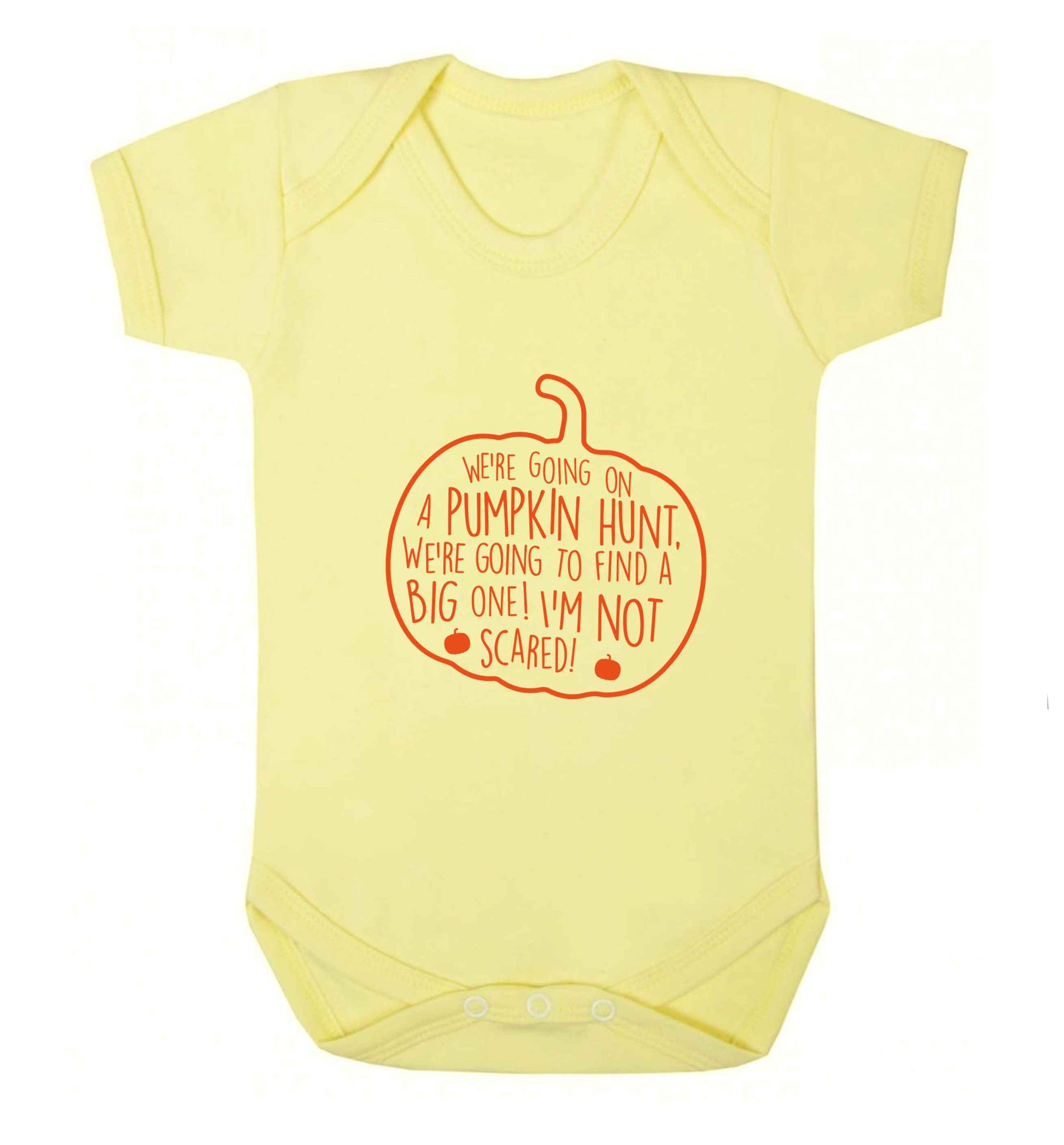 We're going on a pumpkin hunt baby vest pale yellow 18-24 months