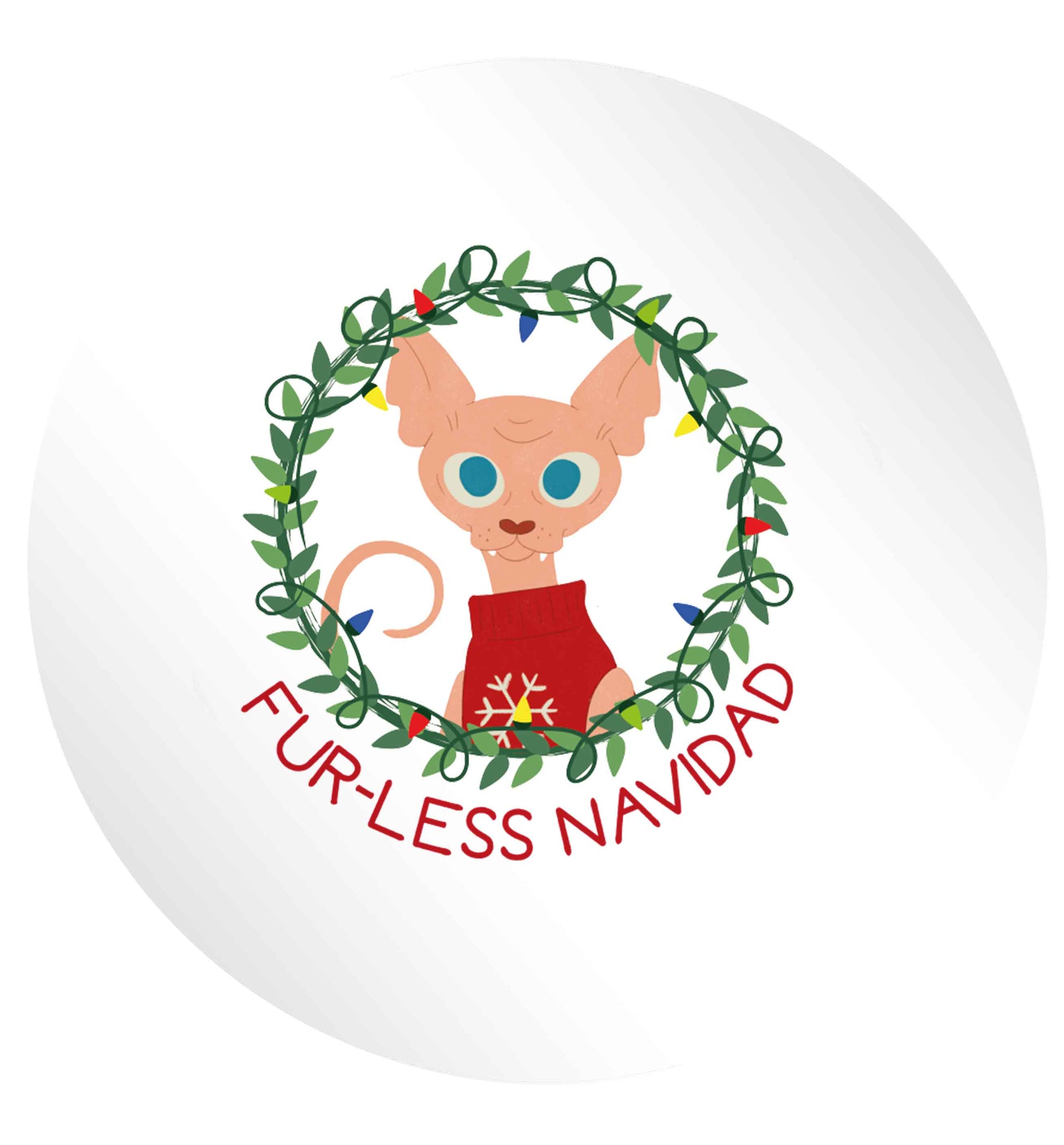 Furr-less navidad  24 @ 45mm matt circle stickers