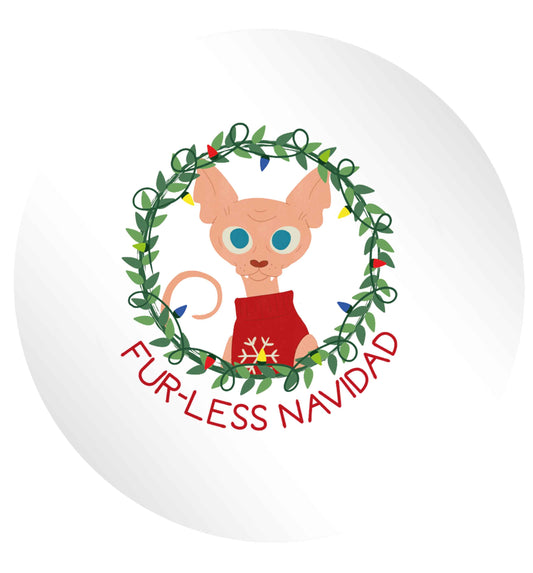 Furr-less navidad  24 @ 45mm matt circle stickers