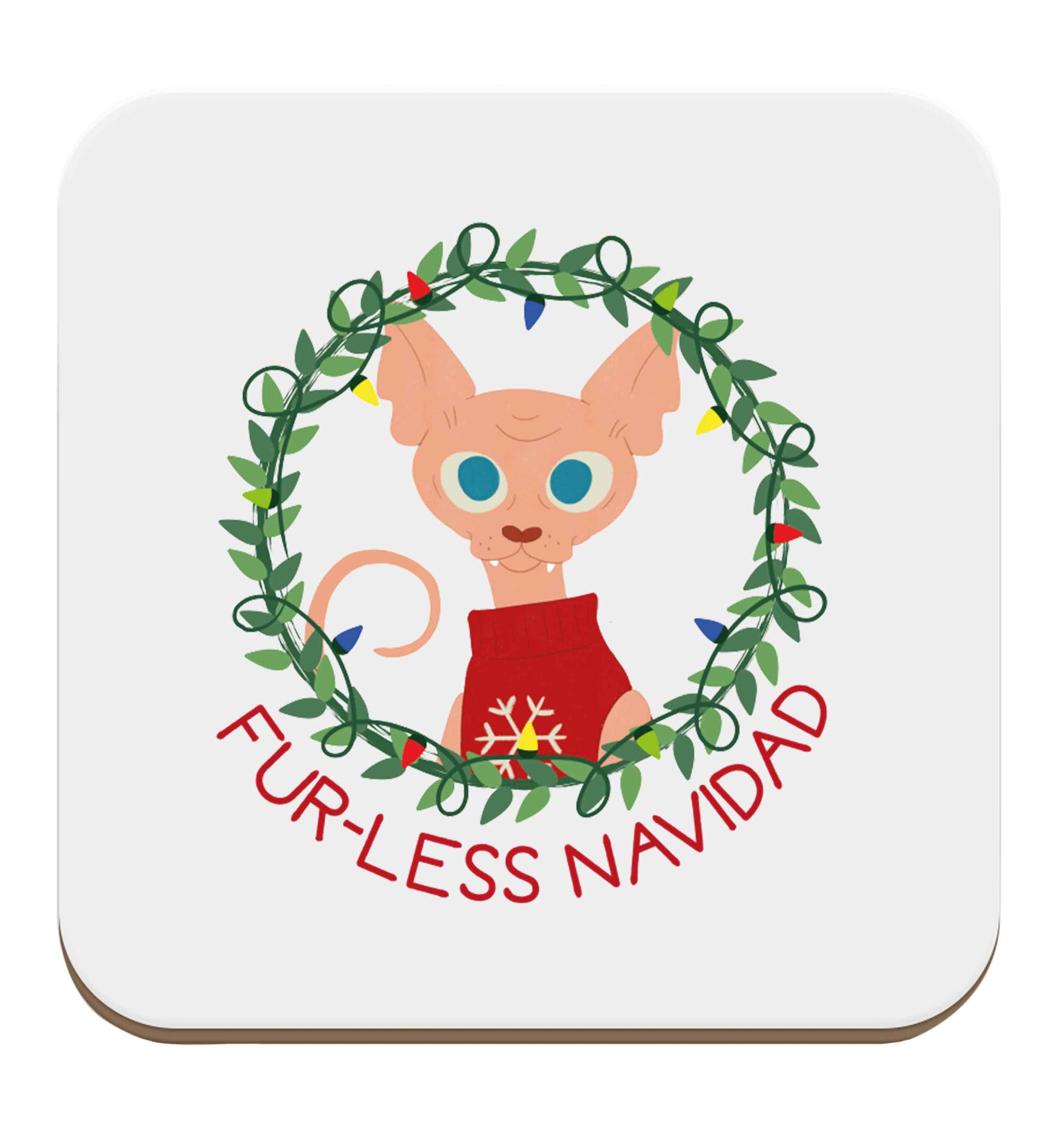 Furr-less navidad  set of four coasters