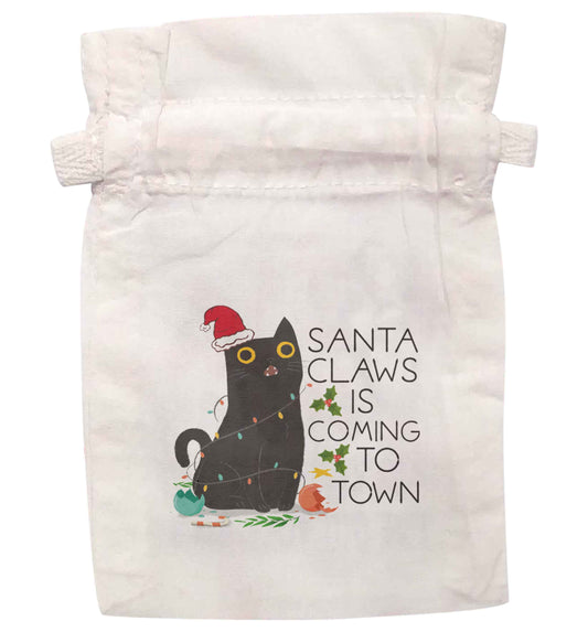 Santa claws is coming to town  | XS - L | Pouch / Drawstring bag / Sack | Organic Cotton | Bulk discounts available!