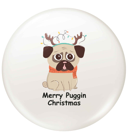 Merry puggin' Chirstmas small 25mm Pin badge