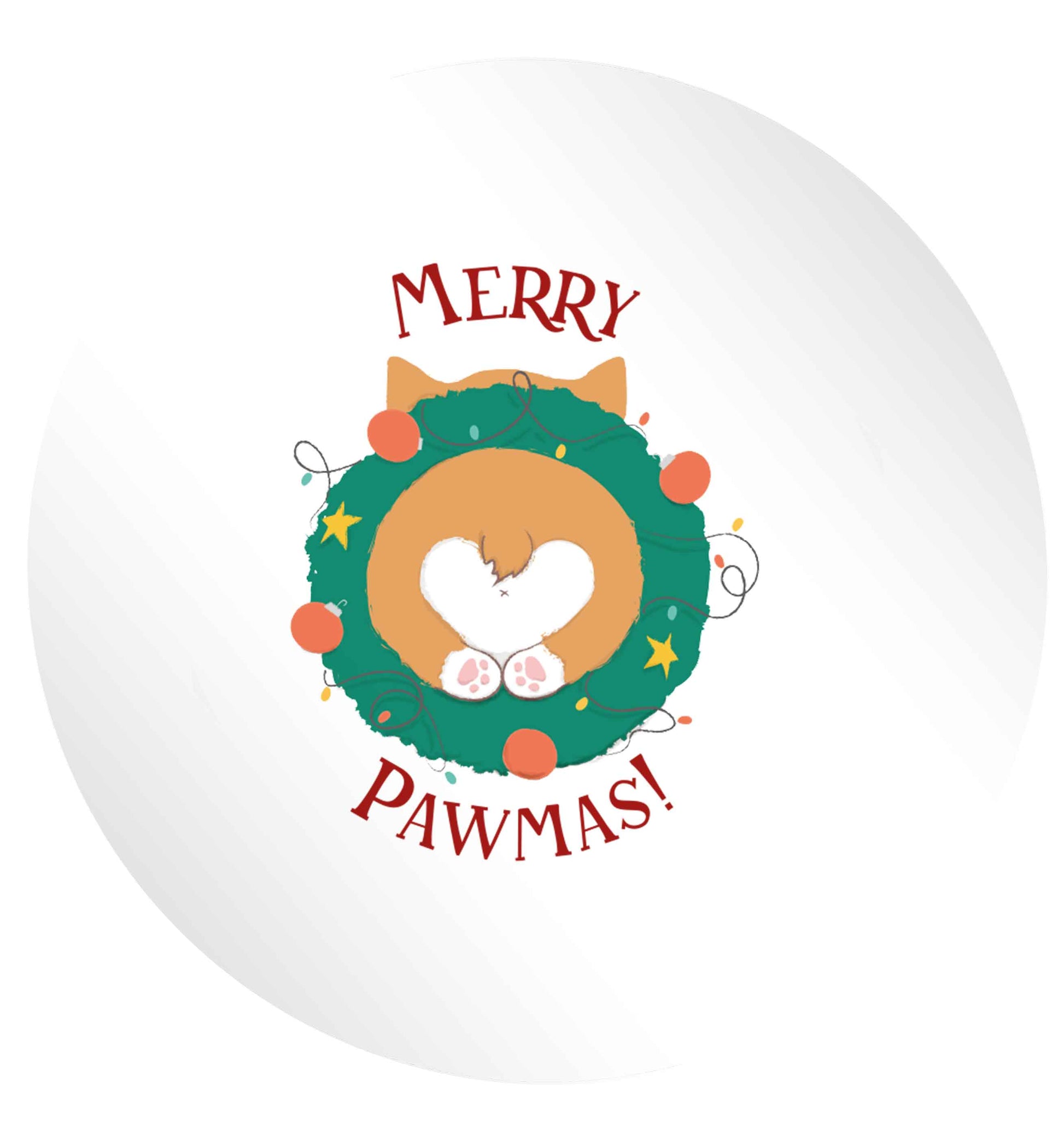 Merry Pawmas 24 @ 45mm matt circle stickers