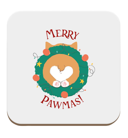 Merry Pawmas set of four coasters