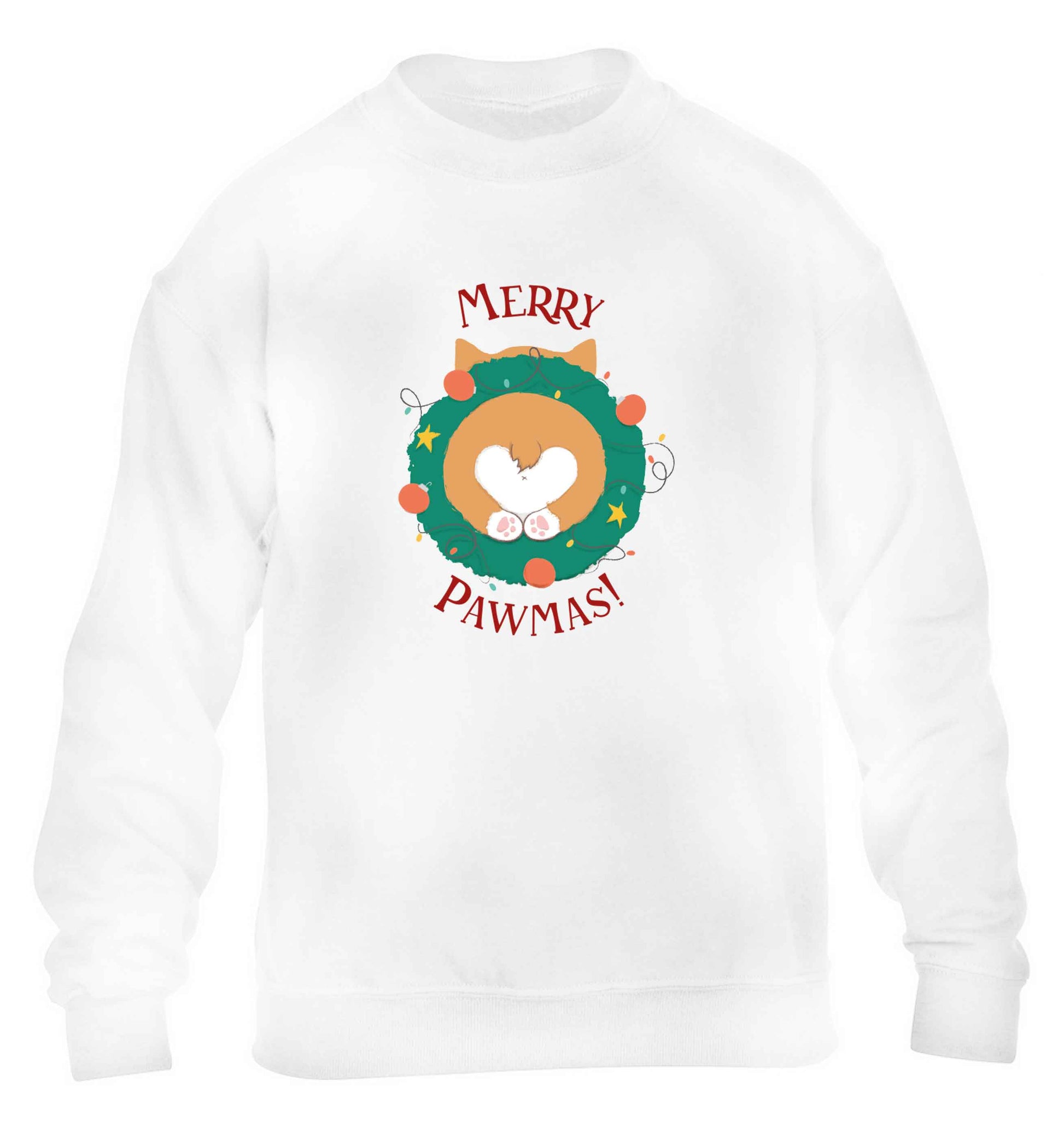 Merry Pawmas children's white sweater 12-13 Years