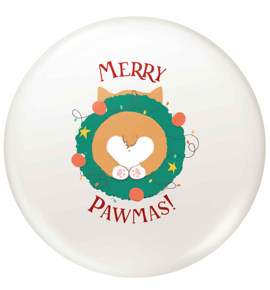 Merry Pawmas small 25mm Pin badge