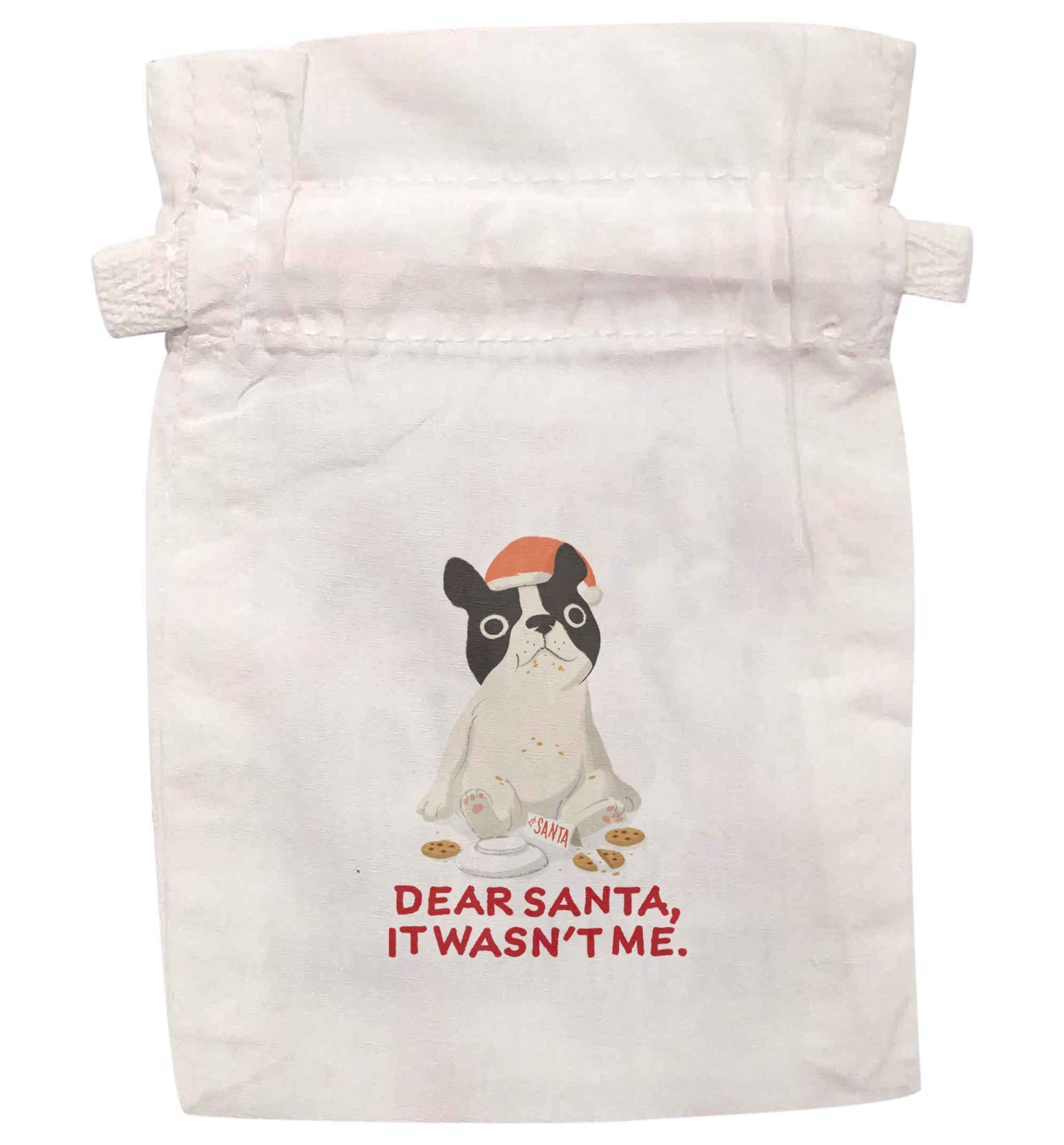 Dear Santa it wasn't me | XS - L | Pouch / Drawstring bag / Sack | Organic Cotton | Bulk discounts available!
