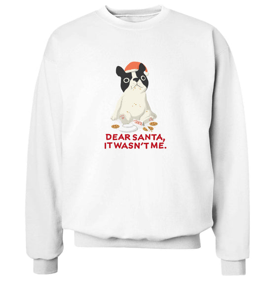Dear Santa it wasn't me adult's unisex white sweater 2XL