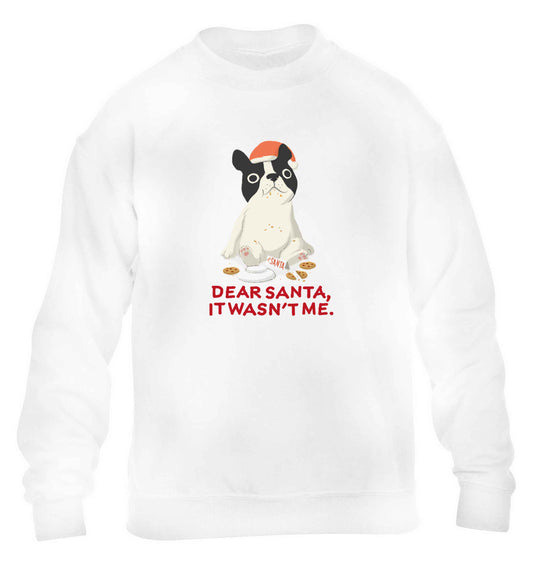 Dear Santa it wasn't me children's white sweater 12-13 Years
