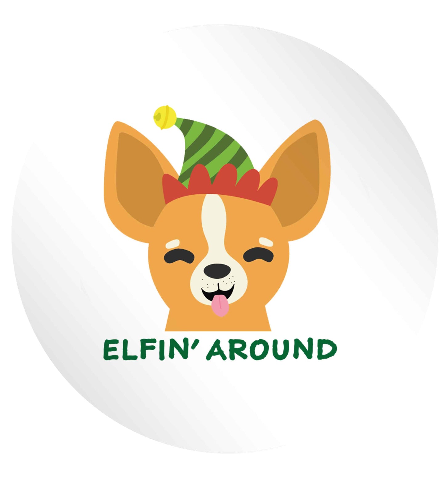 Elfin' around 24 @ 45mm matt circle stickers