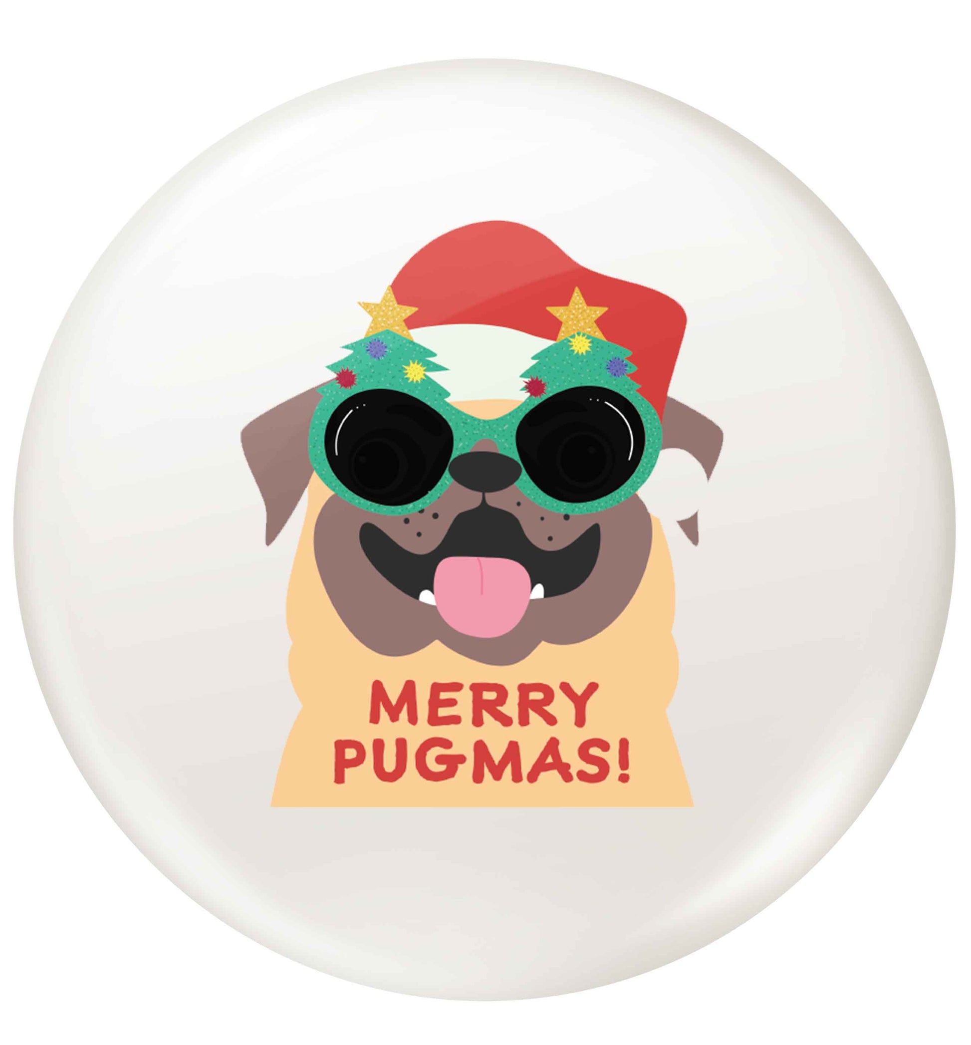 Merry Pugmas small 25mm Pin badge