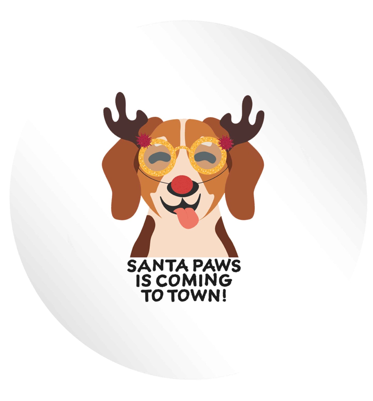 Santa paws is coming to town 24 @ 45mm matt circle stickers