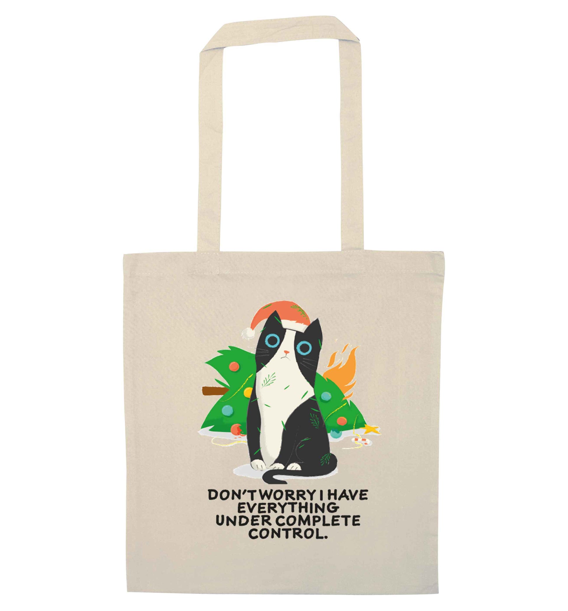 Don't worry I have everything under complete control natural tote bag