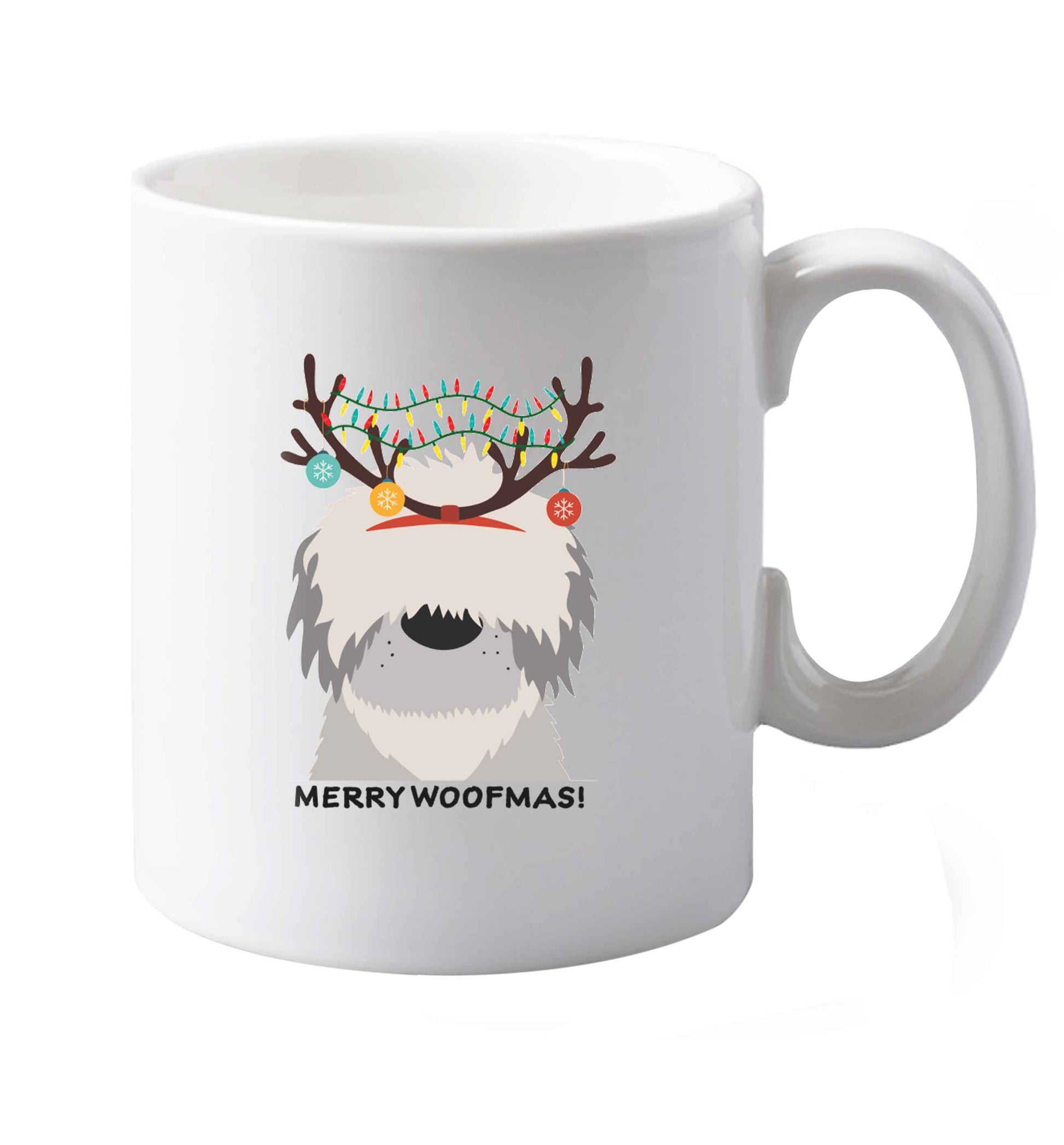10 oz Merry Woofmas! ceramic mug both sides