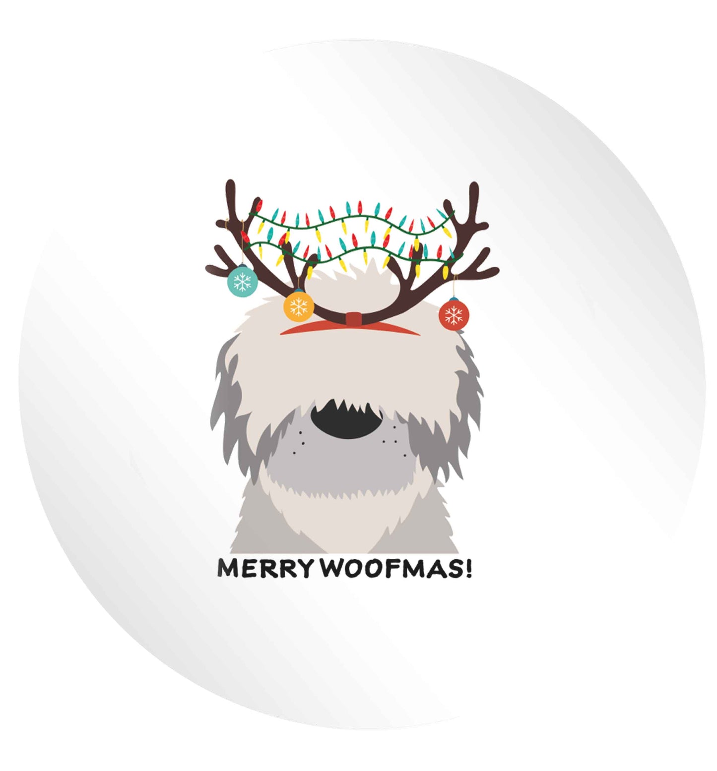 Merry Woofmas! 24 @ 45mm matt circle stickers