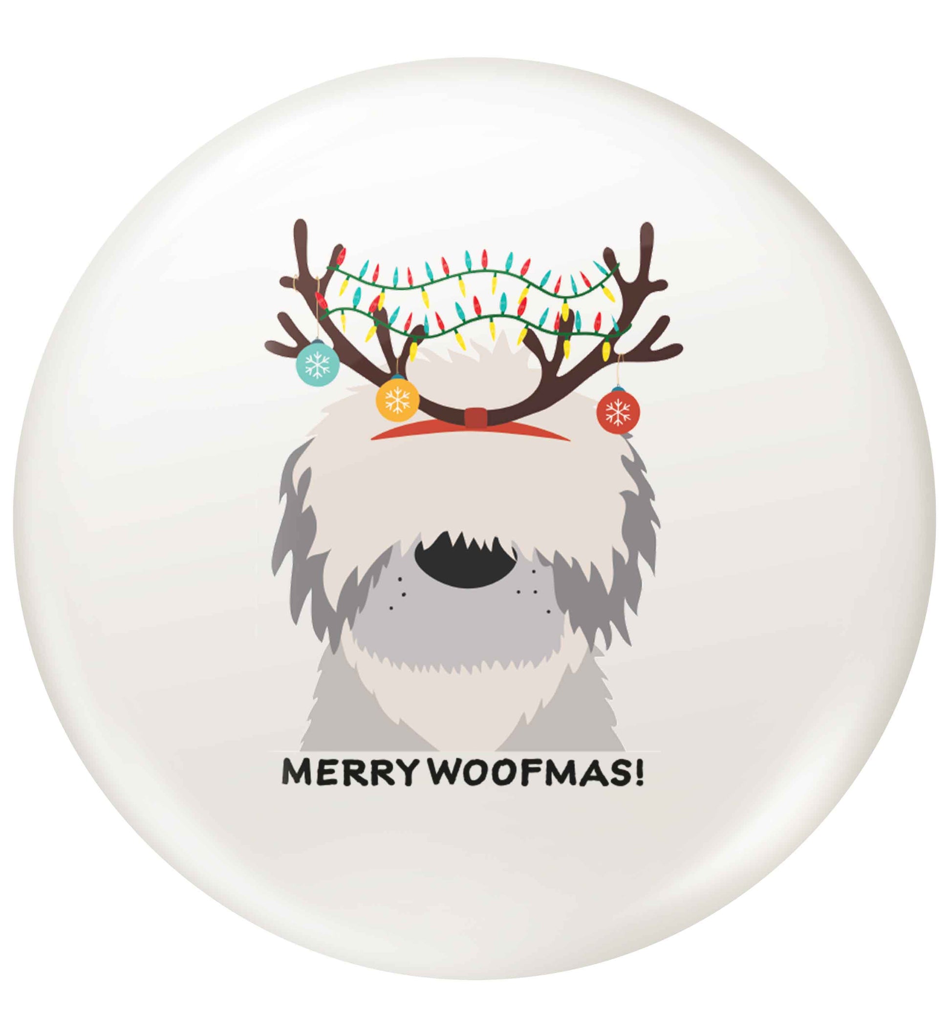 Merry Woofmas! small 25mm Pin badge
