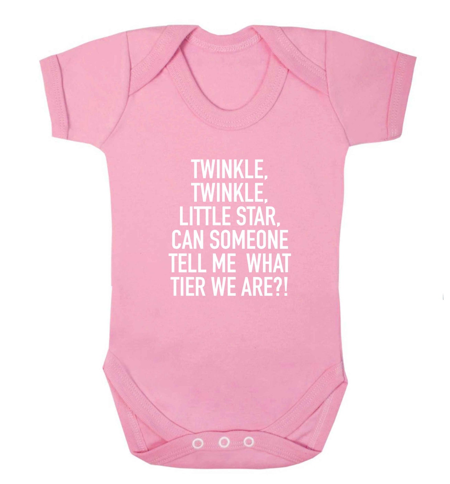 Twinkle twinkle, little star does anyone know what tier we are? baby vest pale pink 18-24 months