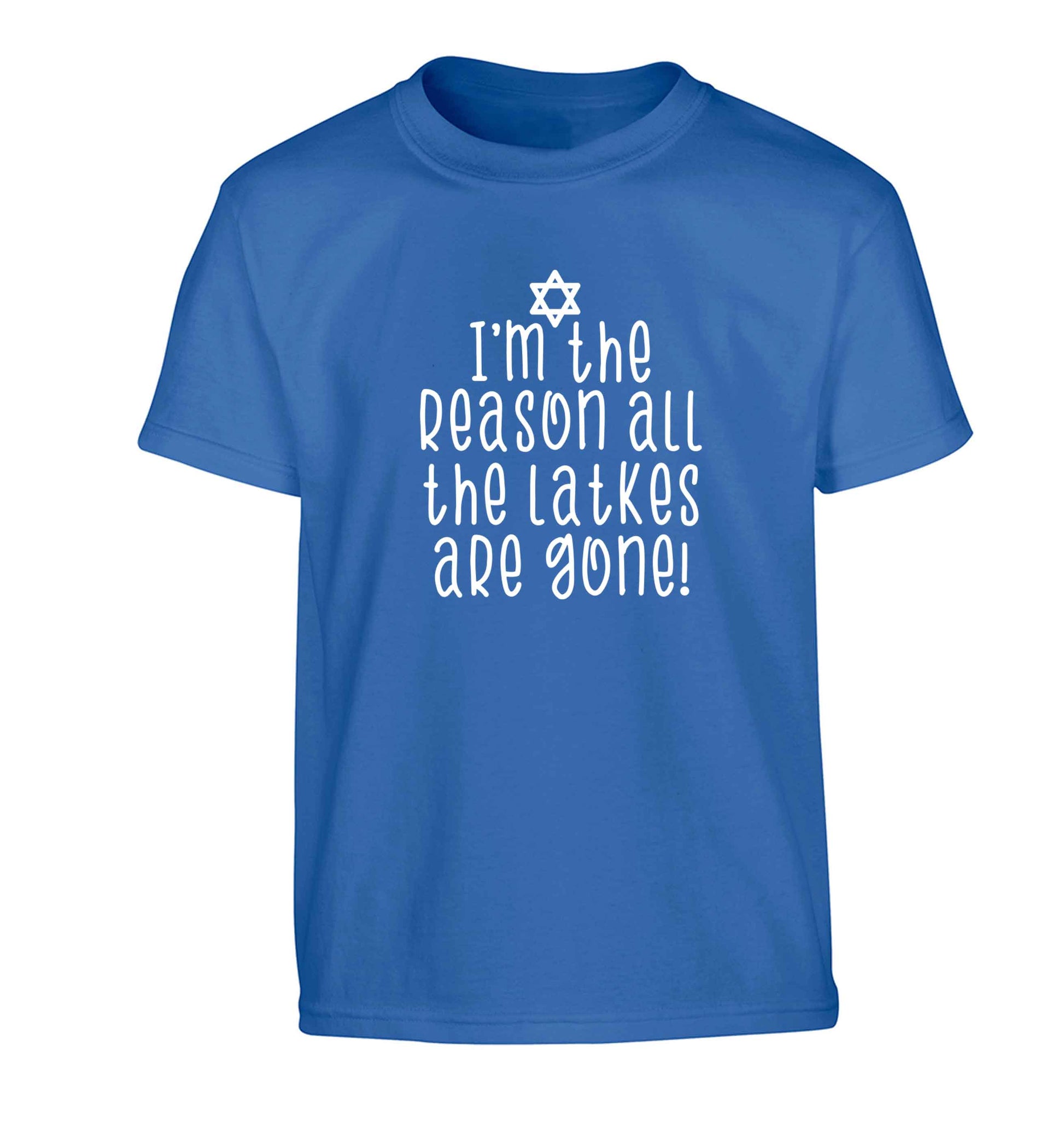 I'm the reason all the latkes are gone Children's blue Tshirt 12-13 Years