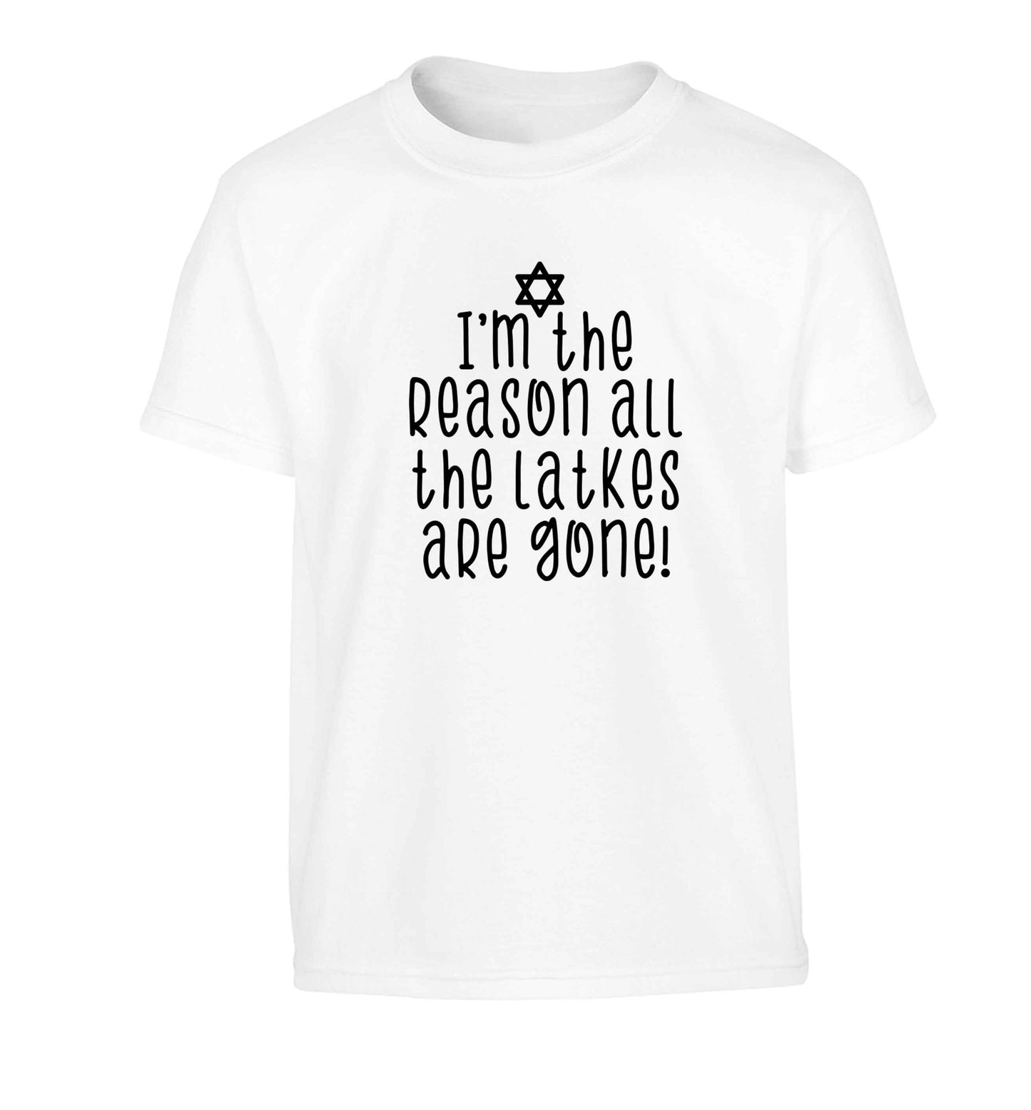 I'm the reason all the latkes are gone Children's white Tshirt 12-13 Years