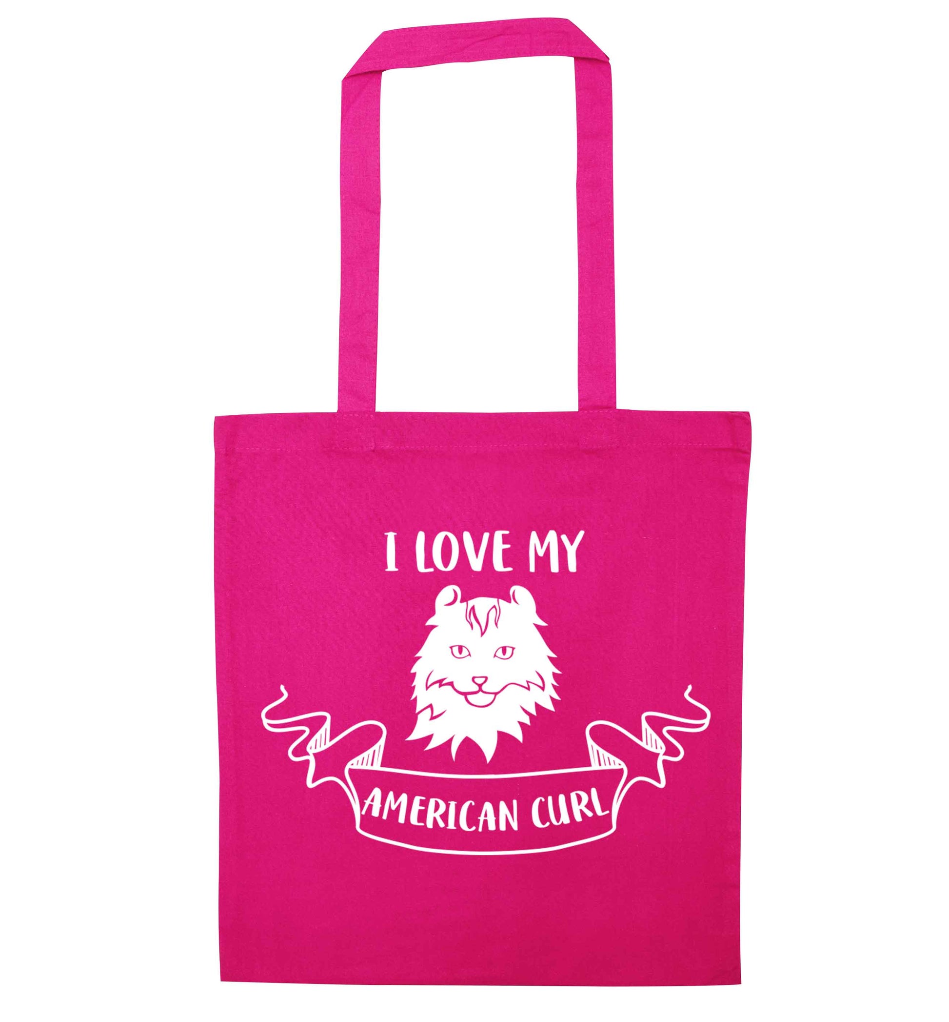 I love my American curl pink tote bag