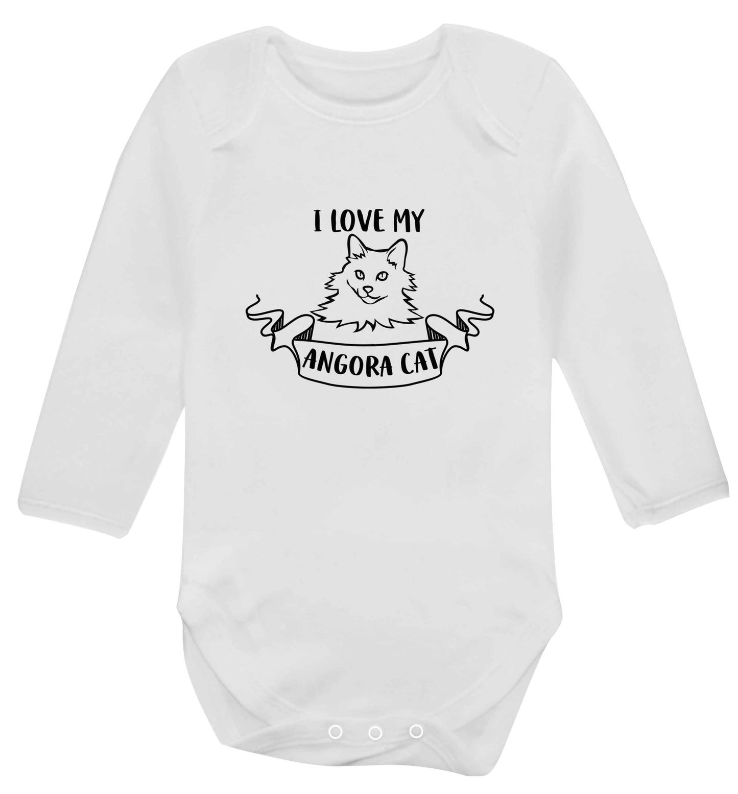 I love my angora cat baby vest long sleeved white 6-12 months