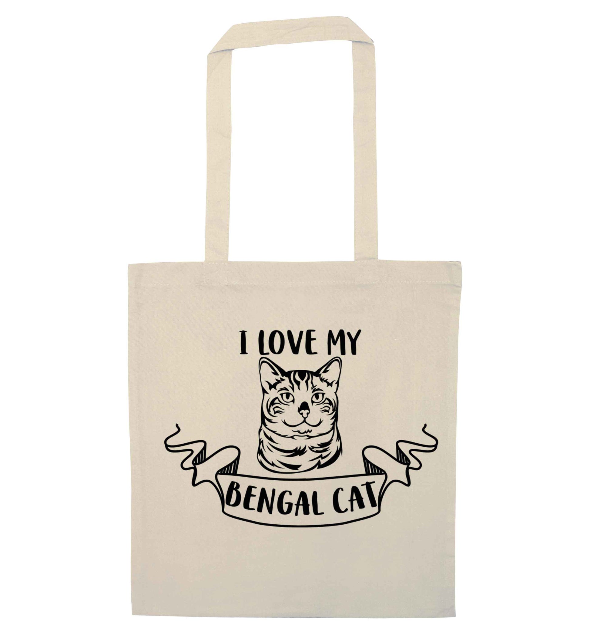 I love my begnal cat natural tote bag