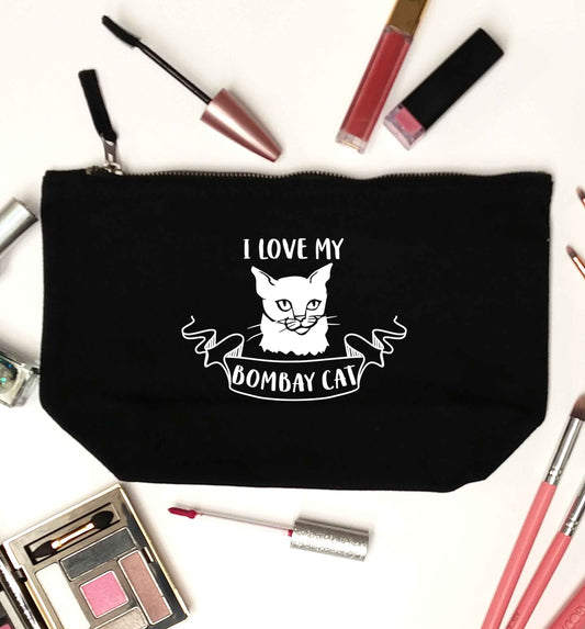 I love my bombay cat black makeup bag